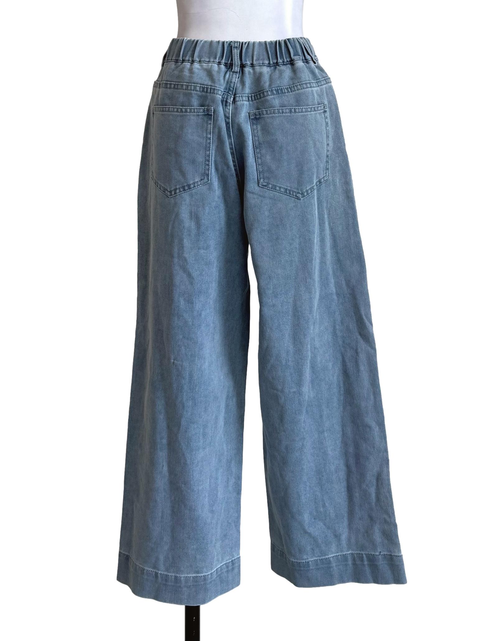 Acid Wash Wide Leg Jeans - Image 2