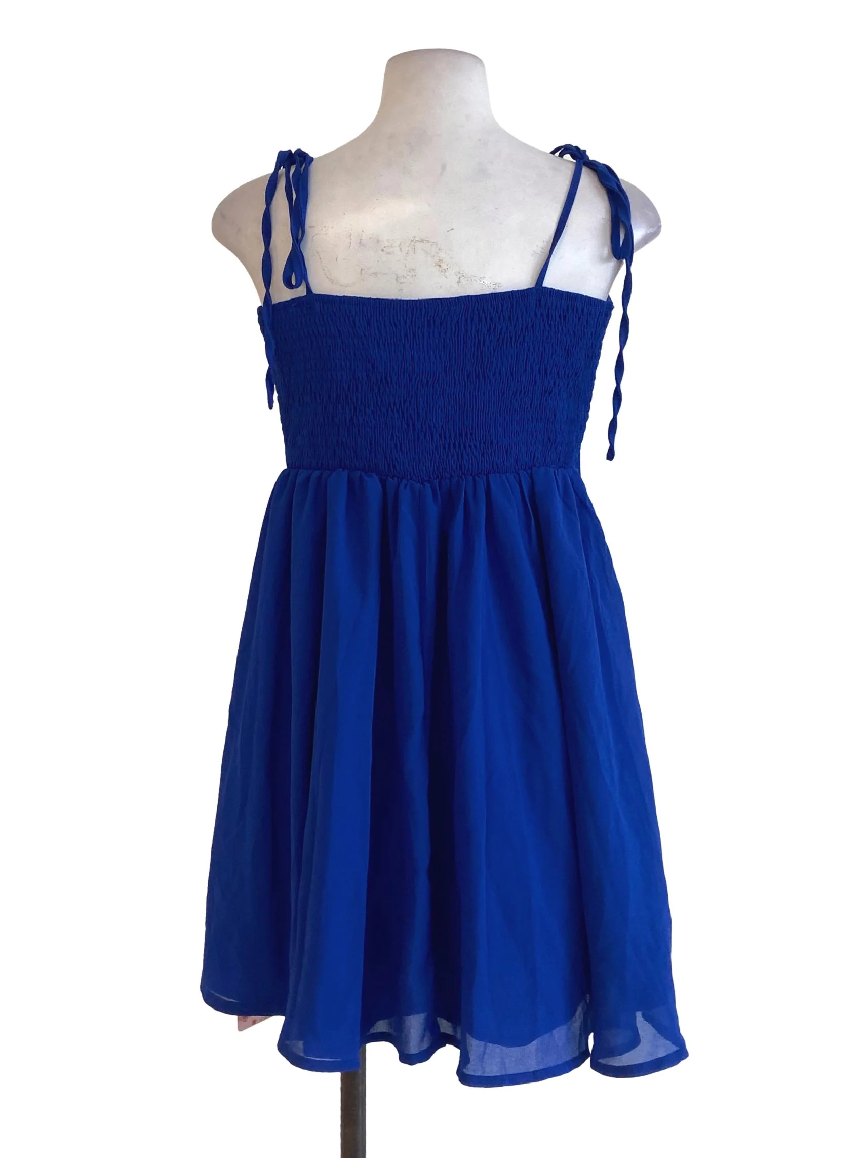 Admiral Blue Spaghetti Strap Corset Tent Dress - Image 2