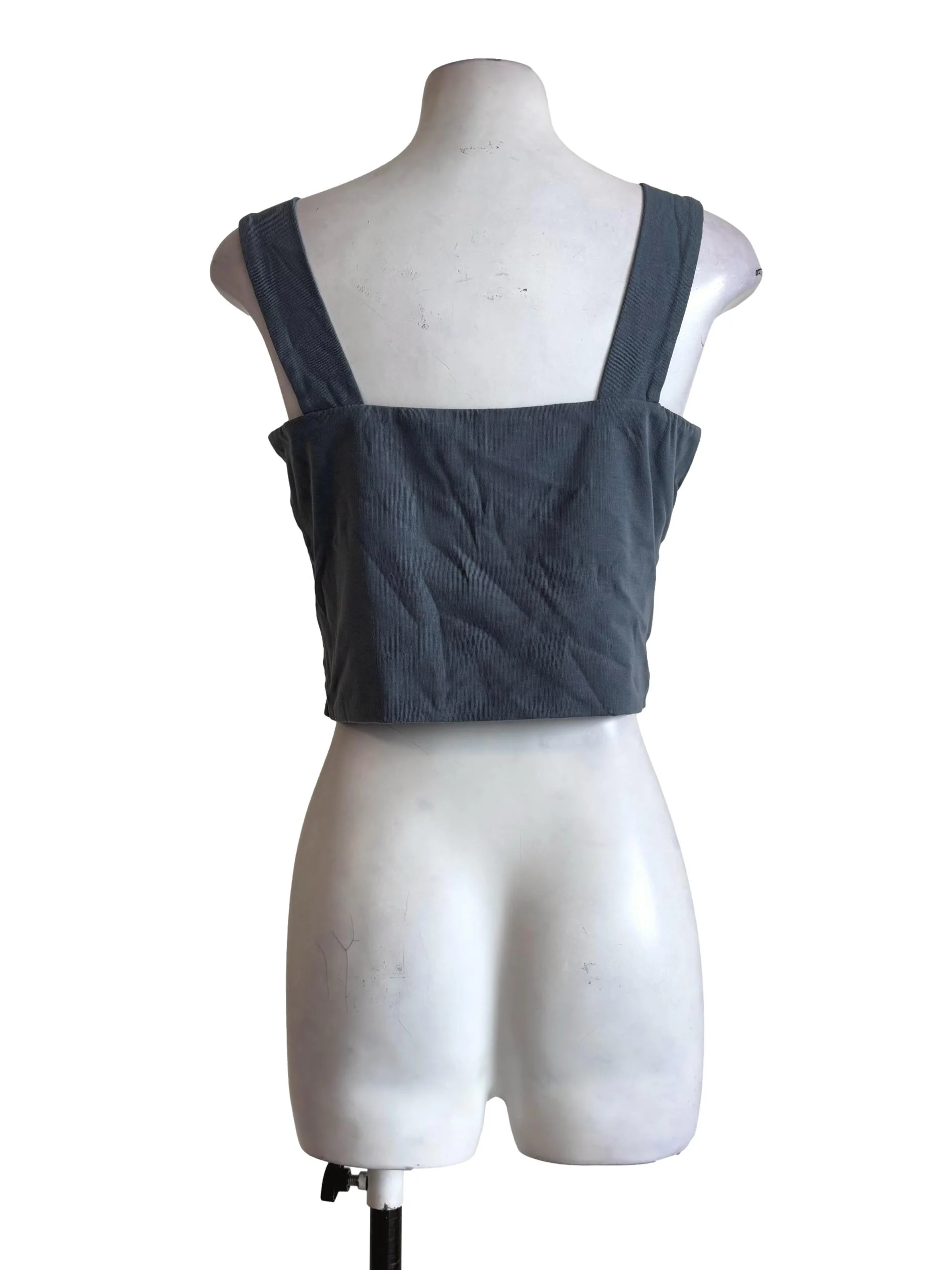 Aegean Blue Fitted Crop Top - Image 2