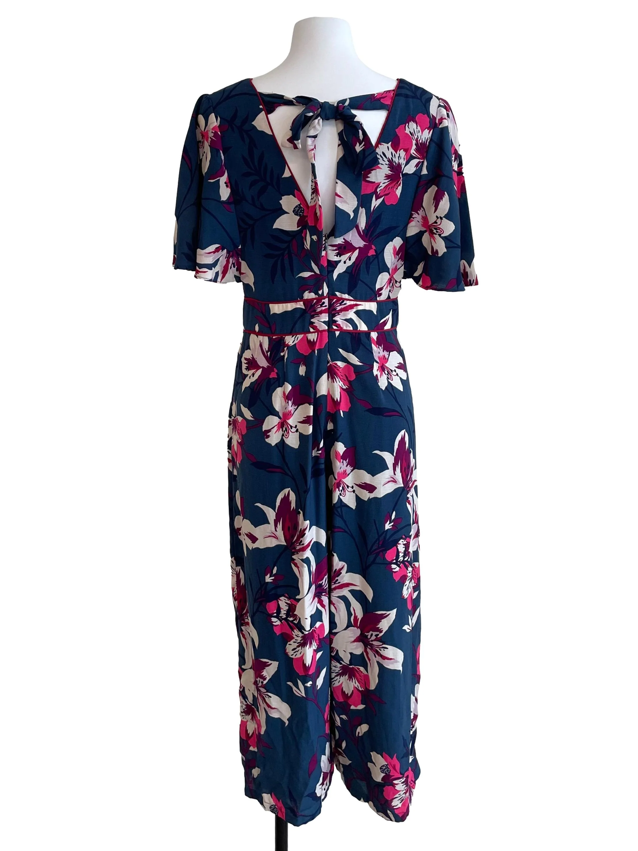 Aegean Floral Butterfly Sleeves Jumpsuit - Image 2