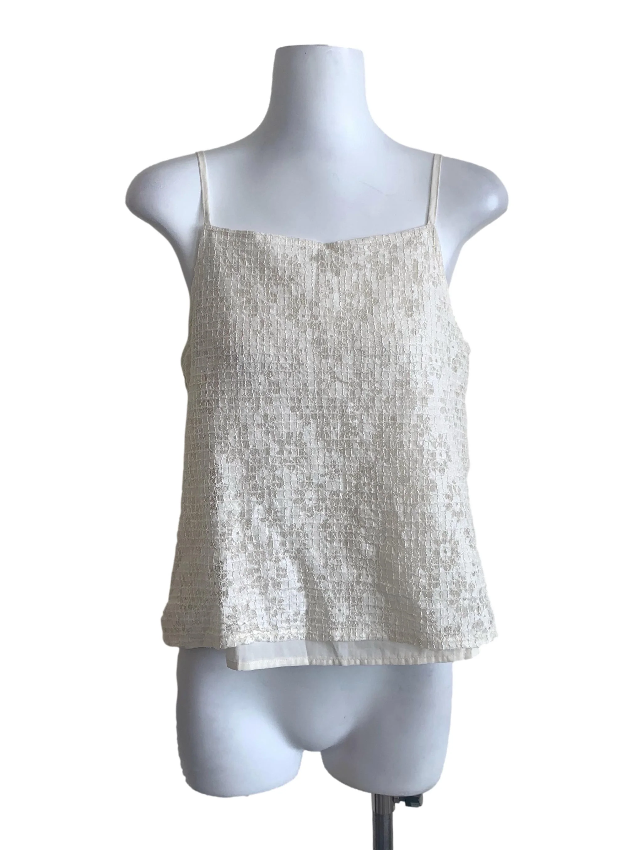 Alabaster White Pattern Top