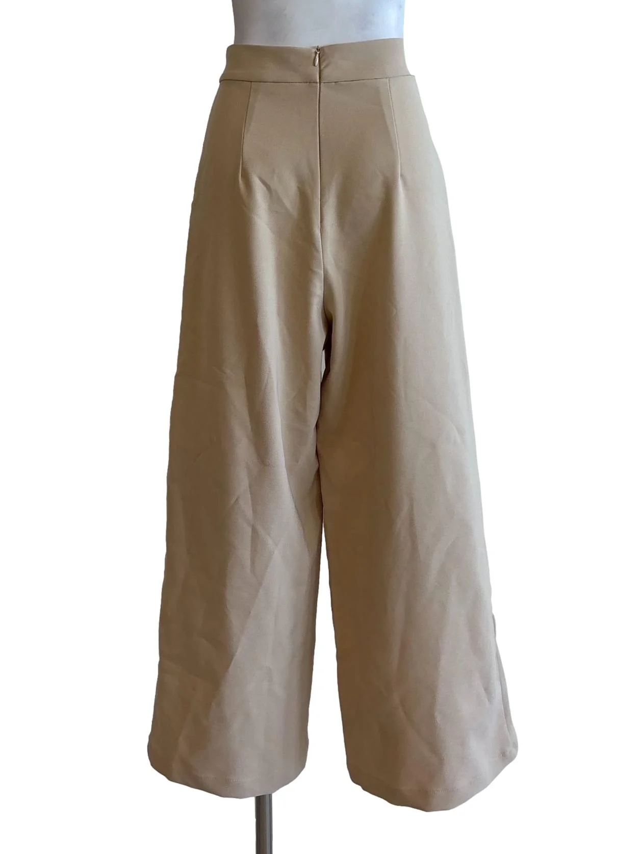 Almond Wide Leg Formal Pants - Image 2