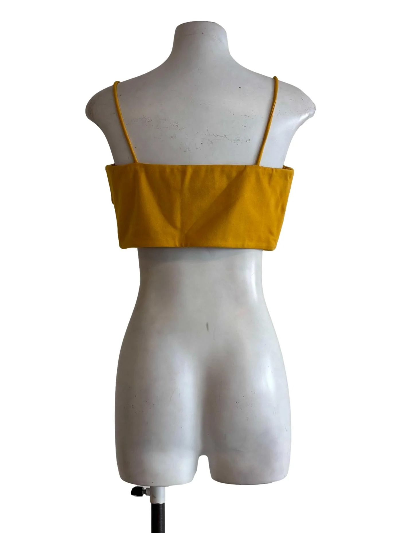 Amber Yellow Cropped Camisole Top - Image 2