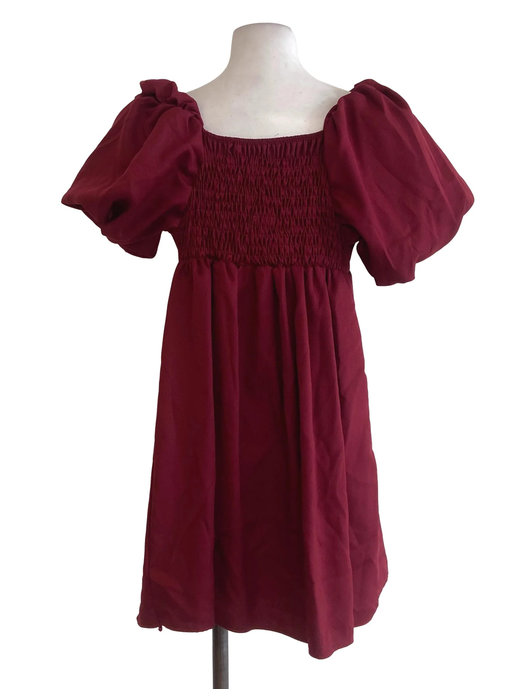Apple Red Juliet Sleeve Apron Dress - Image 2