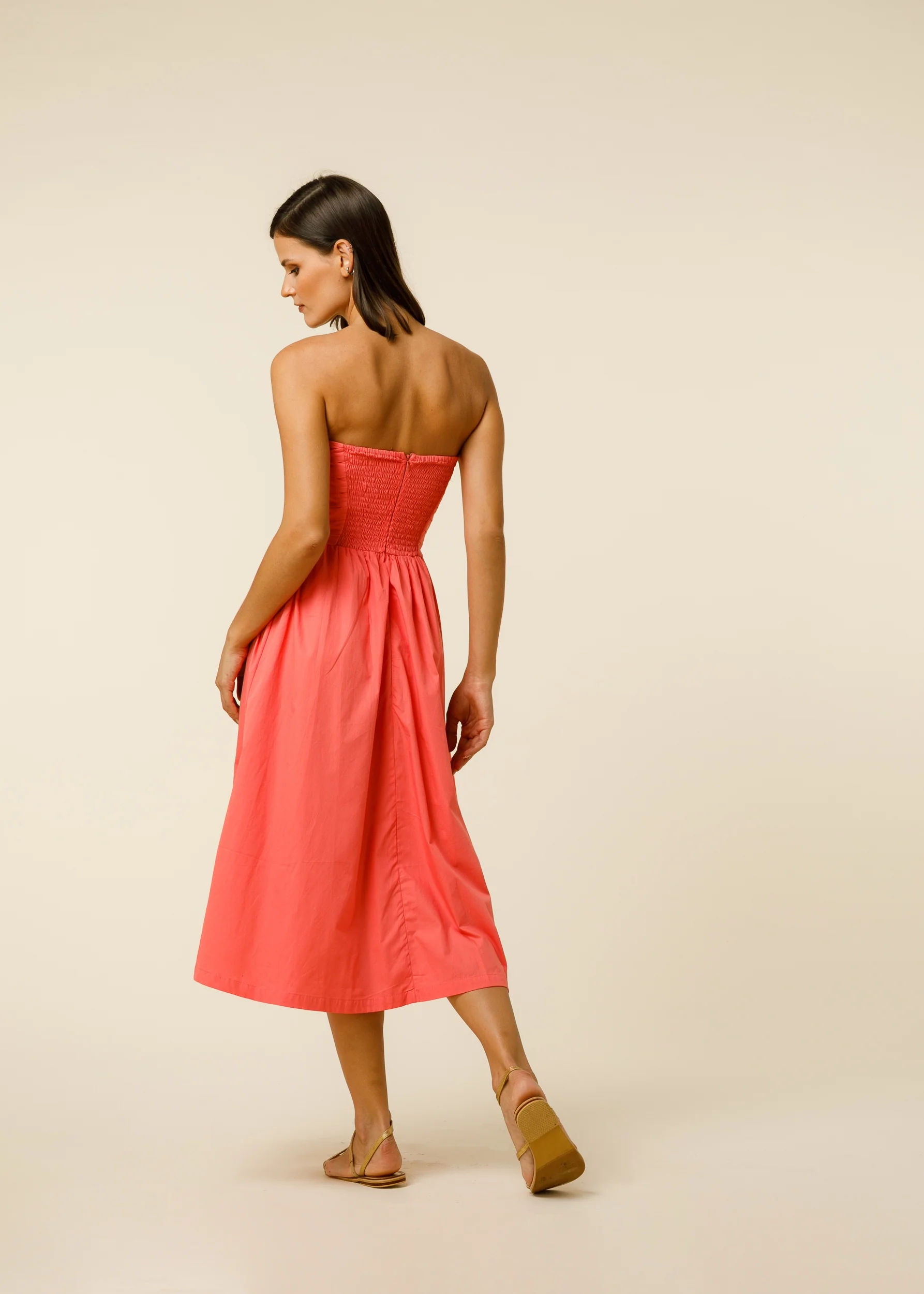 Arlo Dress In Melon - Pink CSN - Image 7