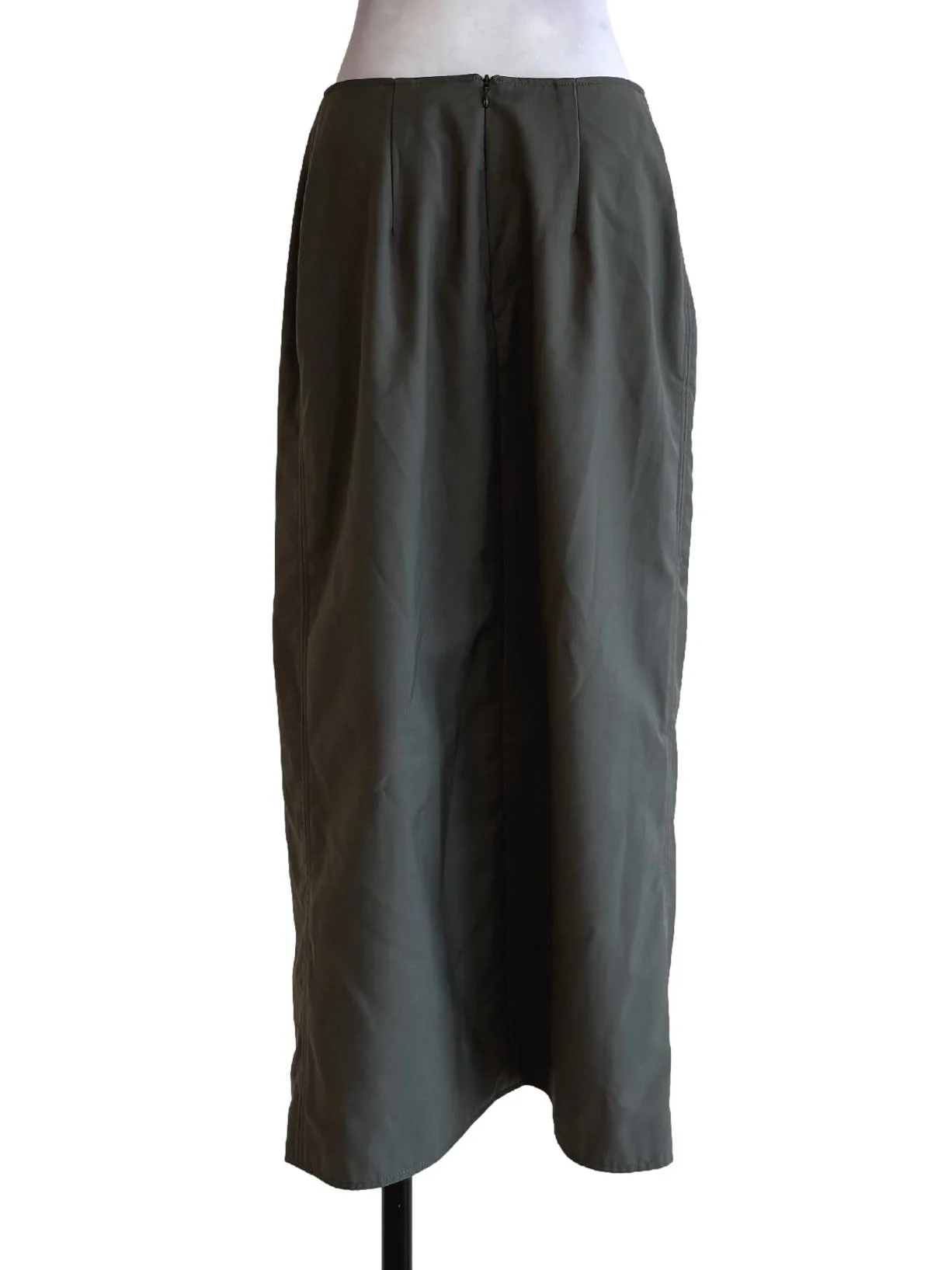 Army Green Front Slit Skirt - Image 2