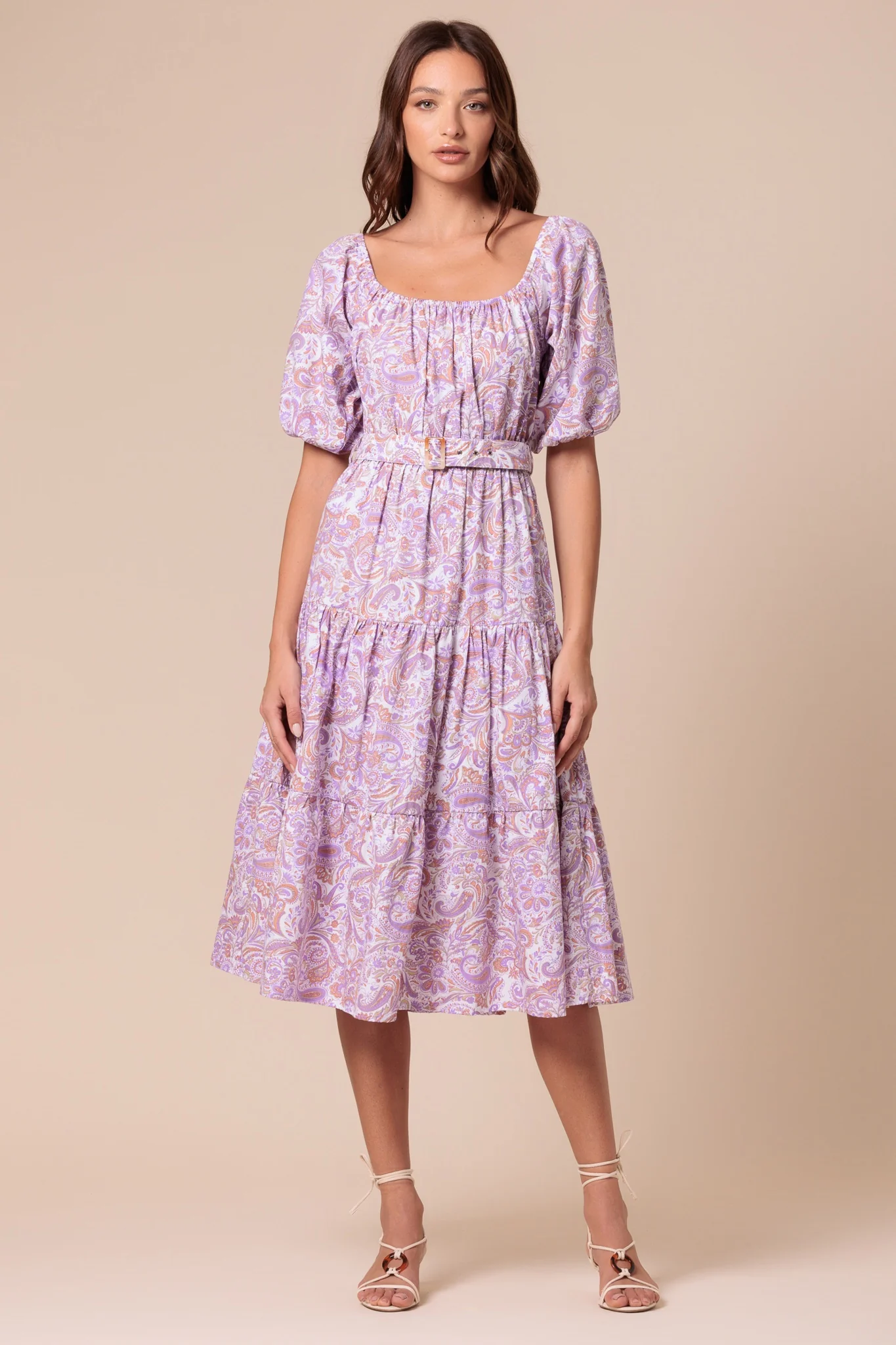 Arra Dress In Crystal Paisley - Purple CSN - Image 5