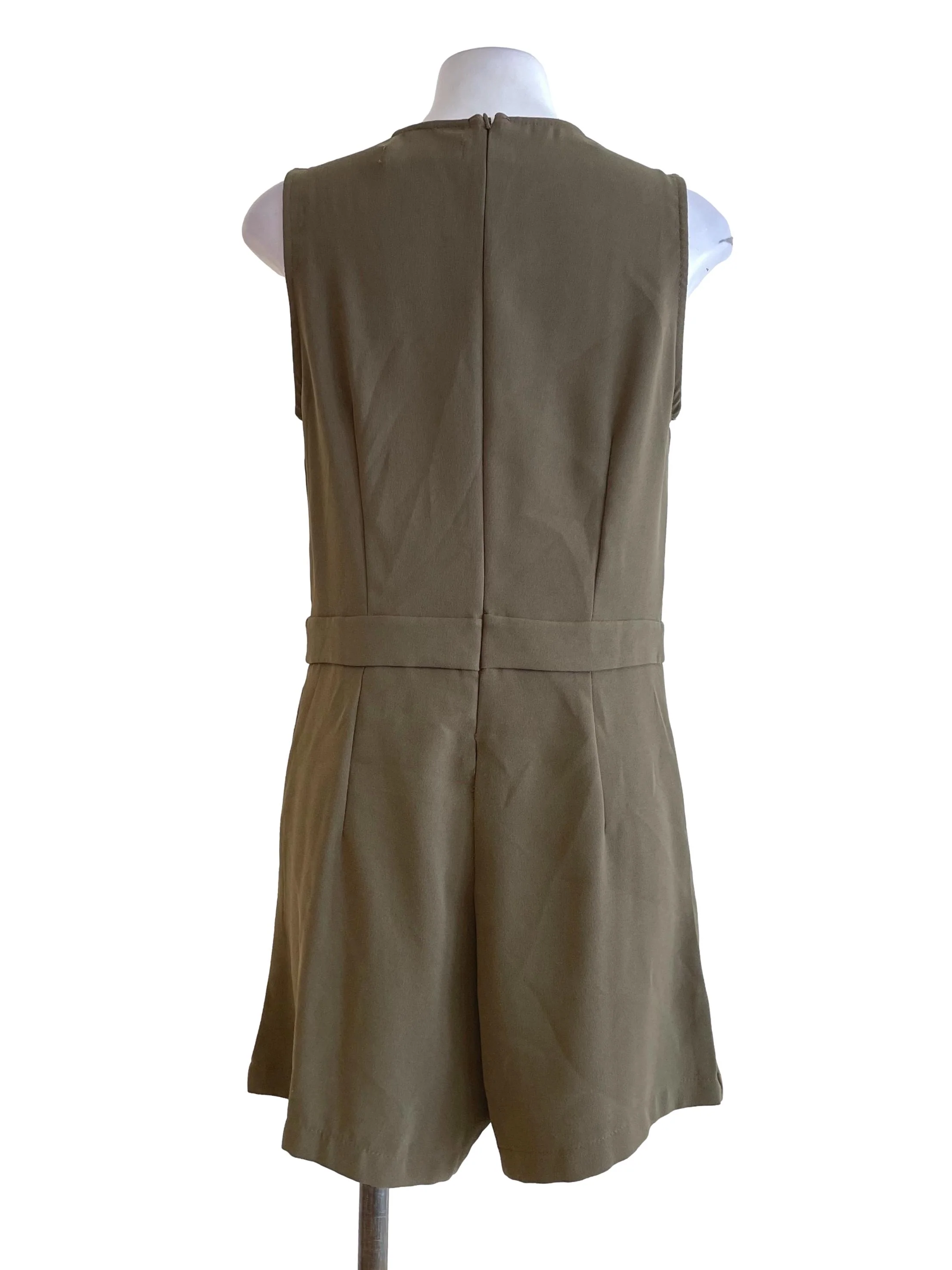 Ash Green V Neck Romper TEM - Image 2