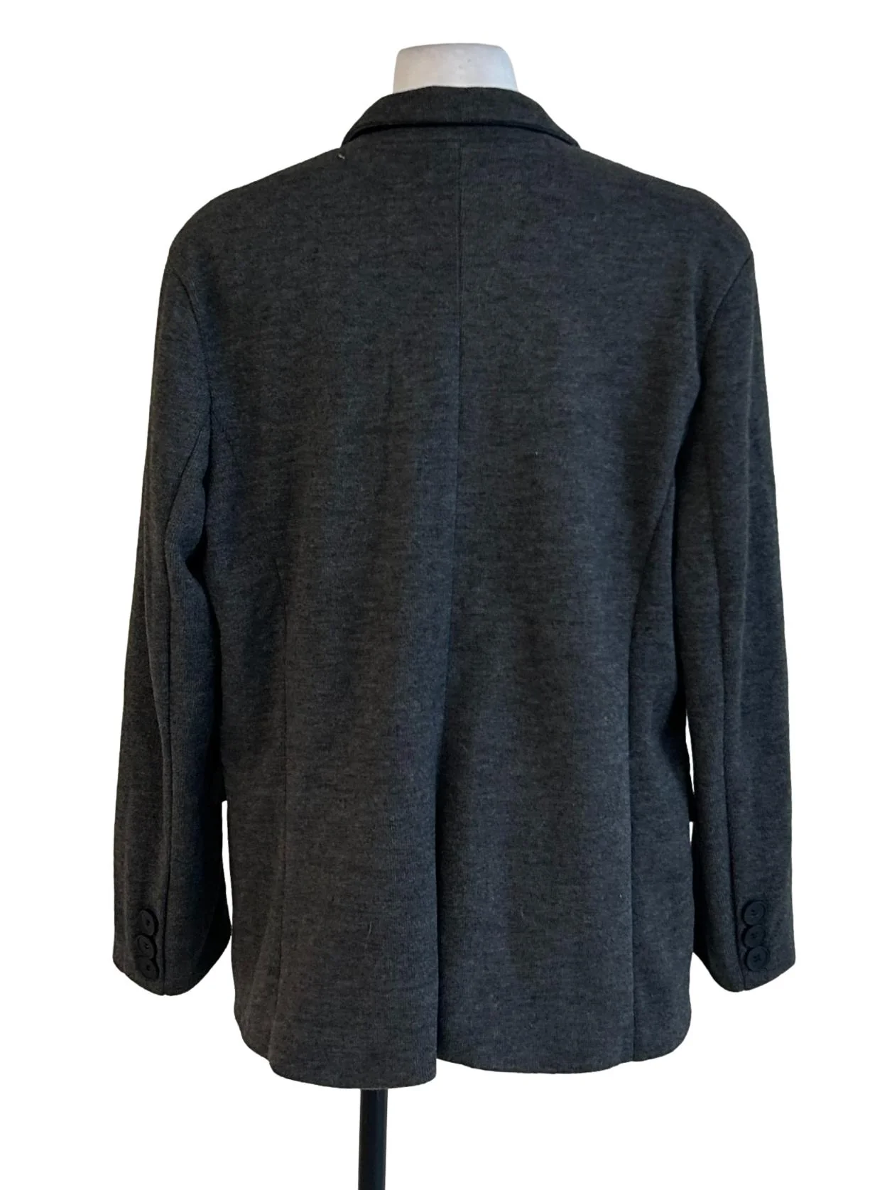 Ash Grey Double Breasted Wool Blazer - Image 2