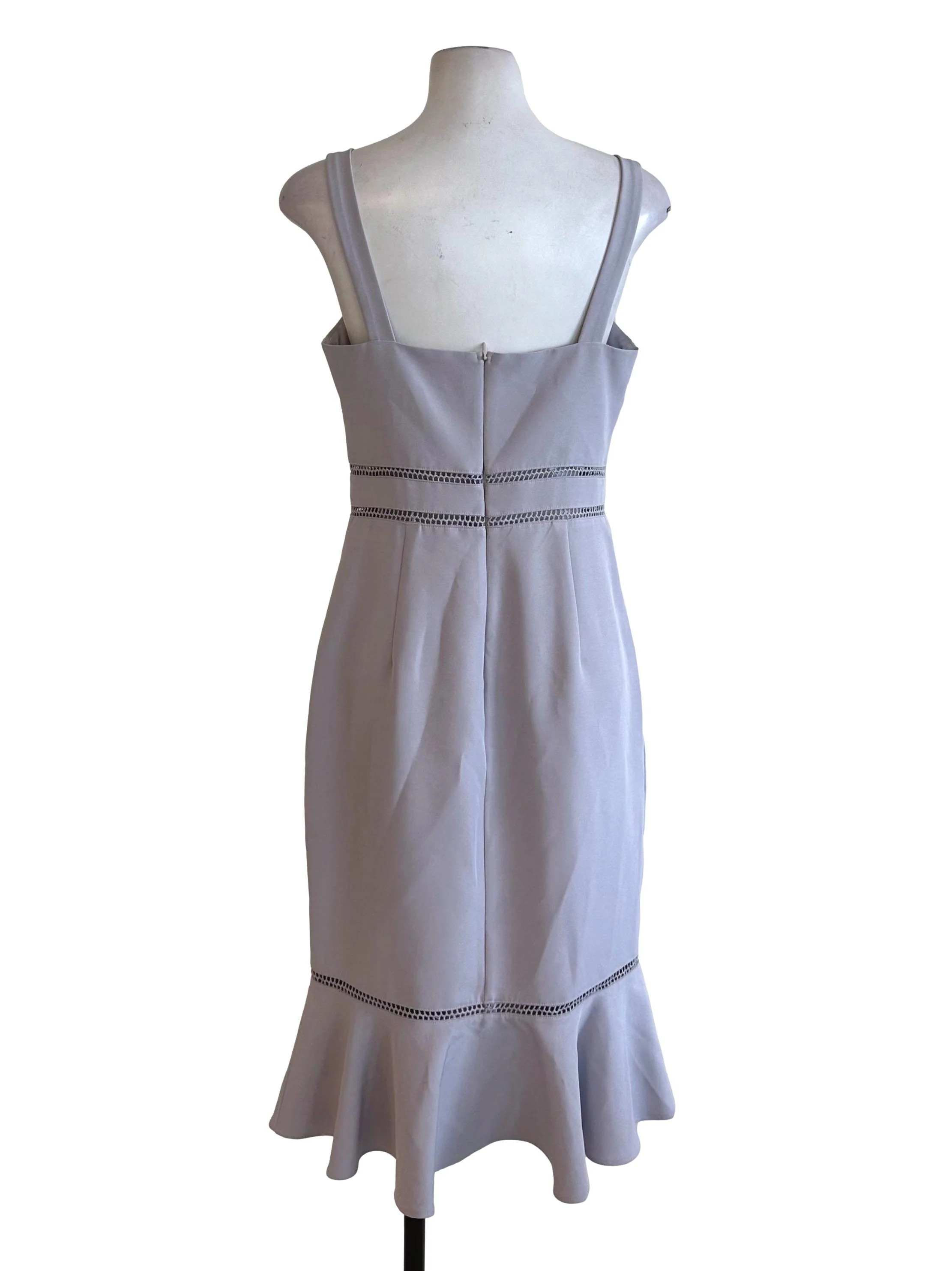 Ash Grey Square Neck Trumpet Dress LB - Image 2