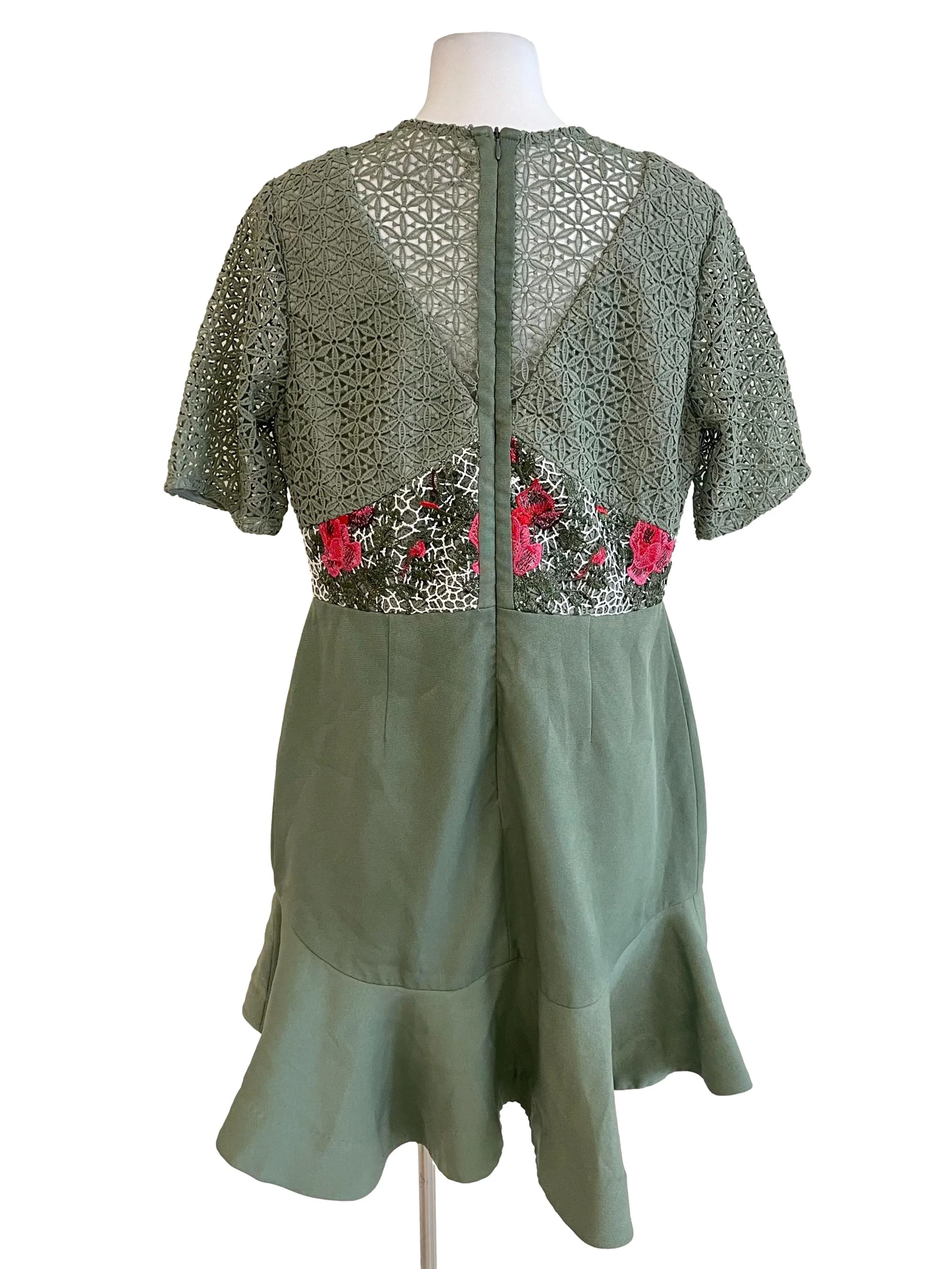 Ash Pear Embroidery Bias Dress - Image 2