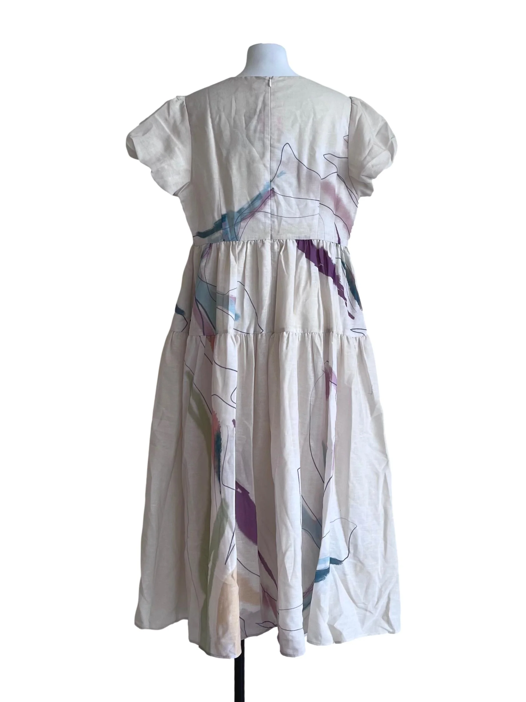 Atelier Cream Puff-Sleeve Dress OSN - Image 2