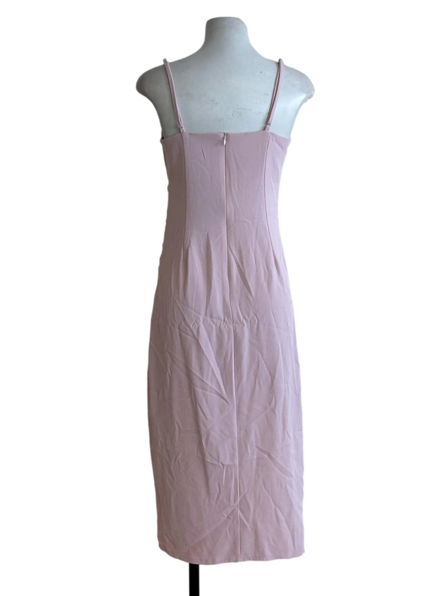 Baby Pink Slits Drape Dress - Image 2