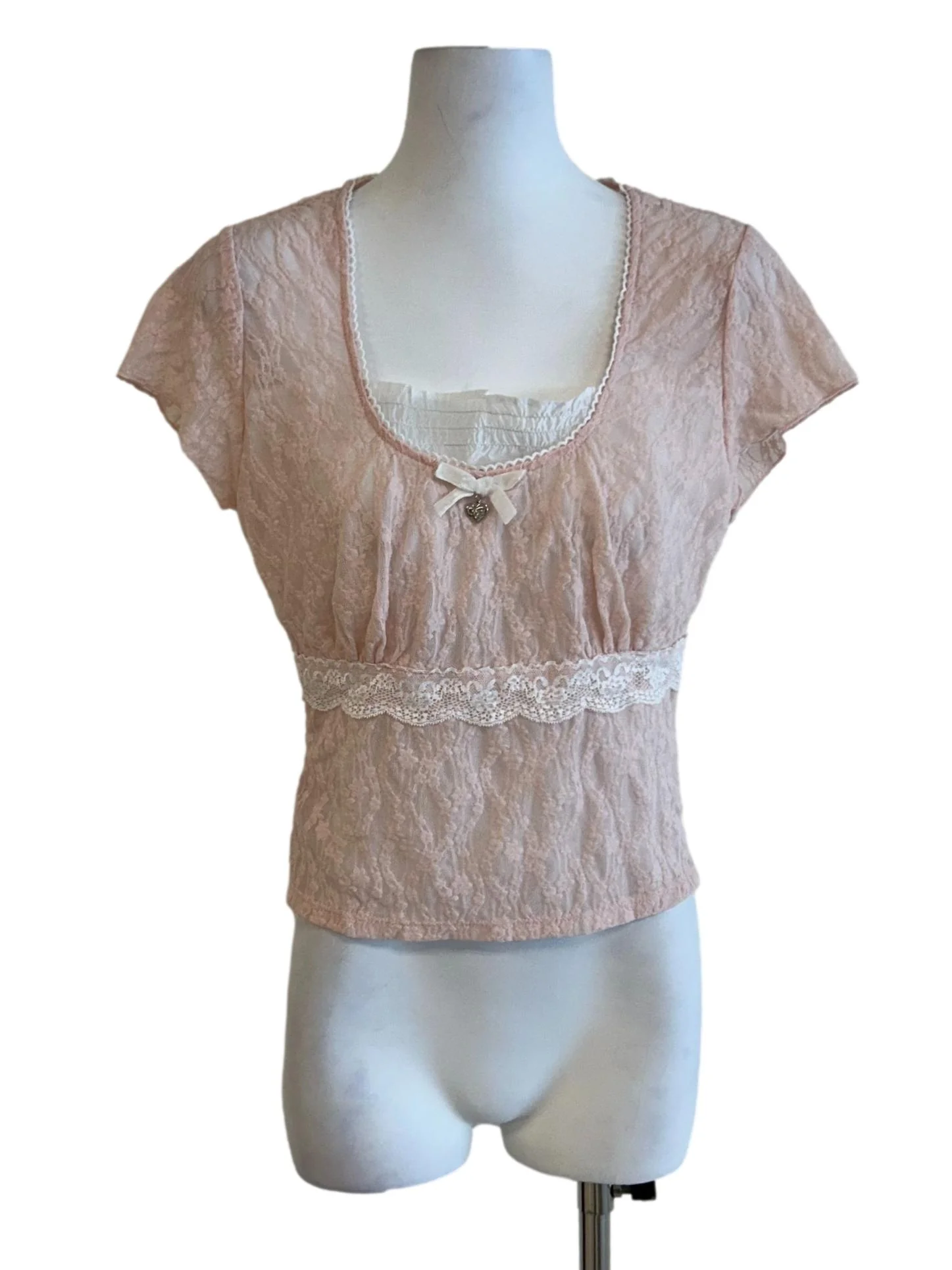Baby Pink Lace Top