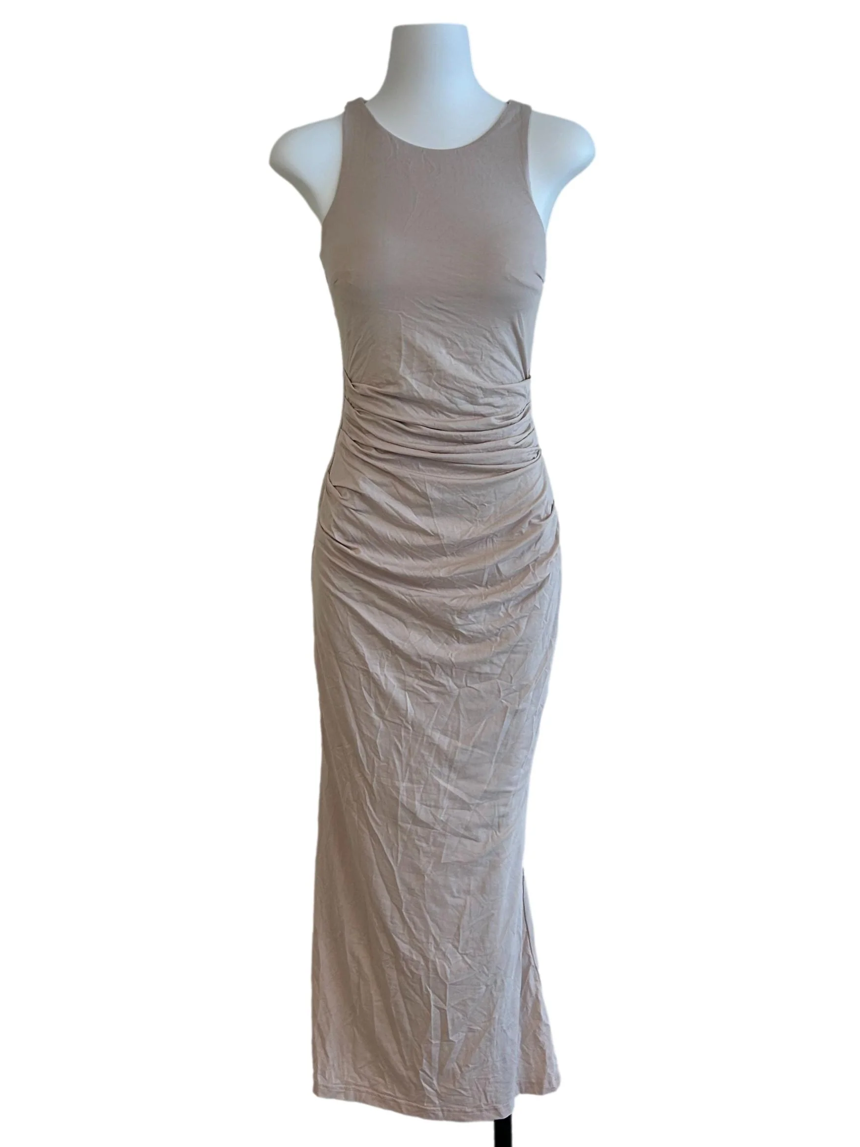 Bare Beige Ruched Bodycon
