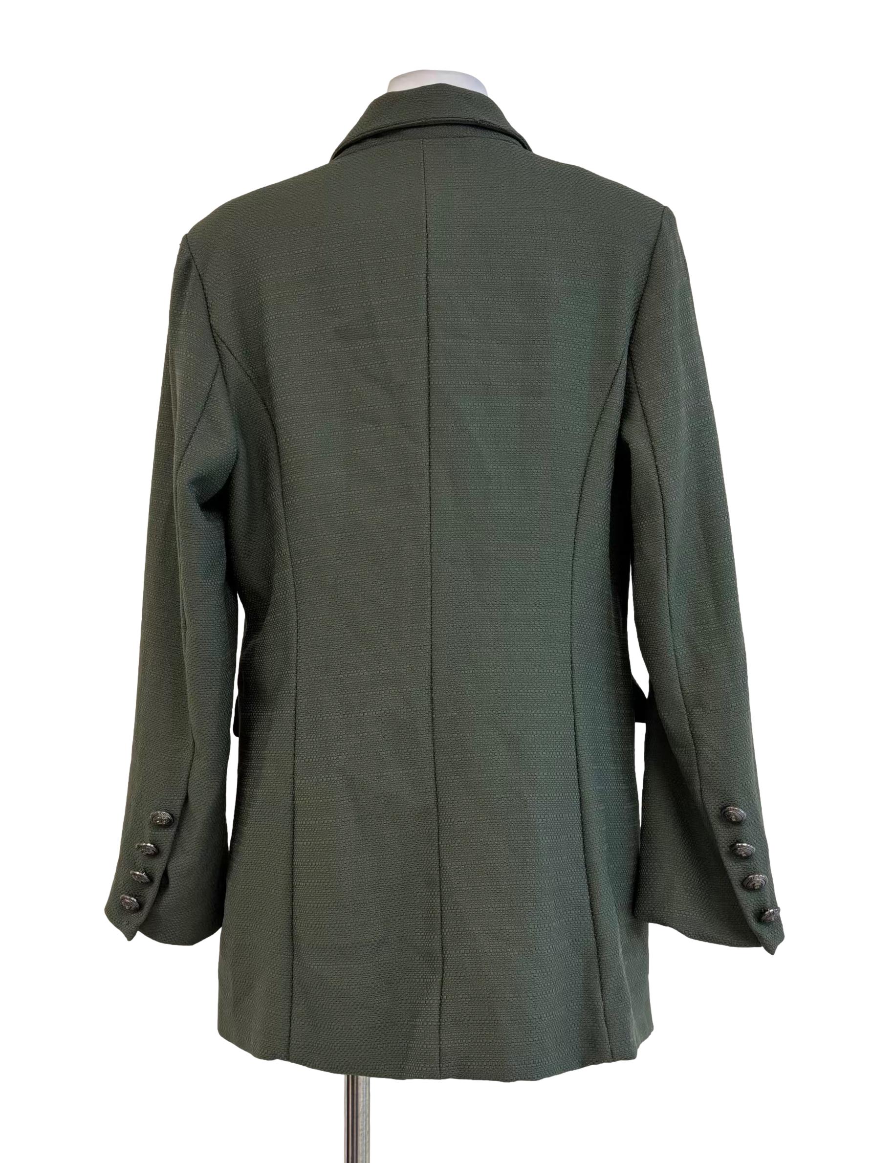 Basil Green Double Button Blazer - Image 2