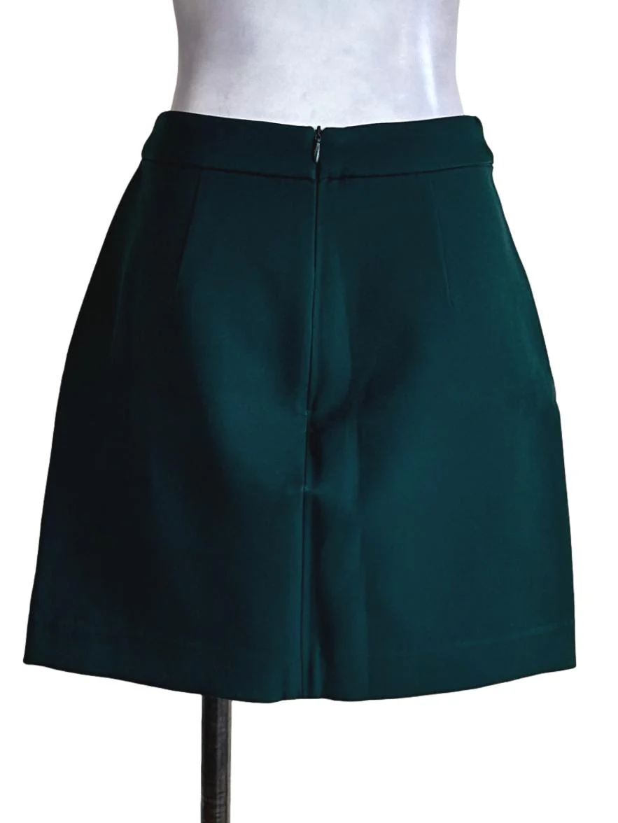 Basil Green Plain Skirts - Image 2
