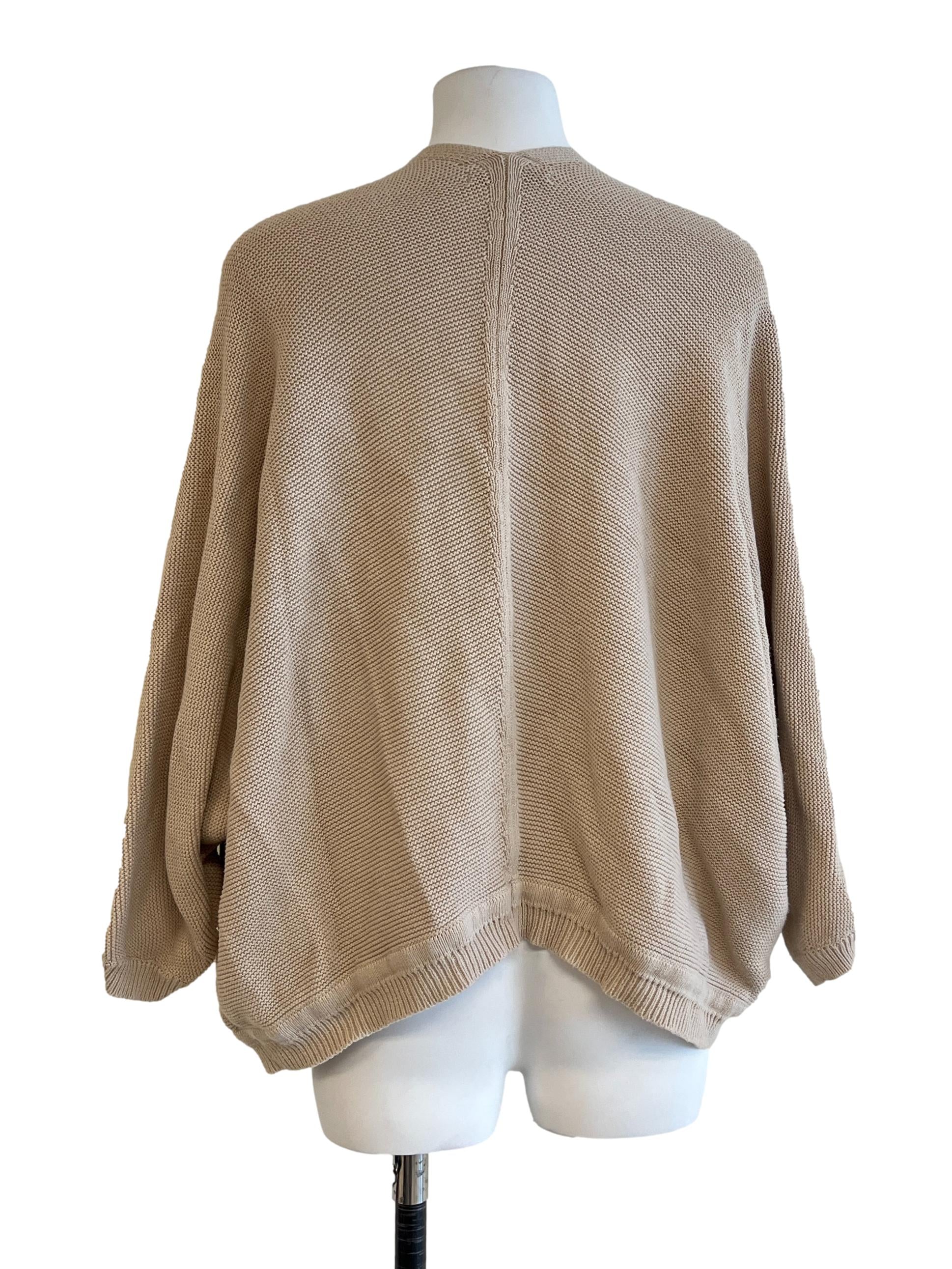 Beige Brown Knit Cardigan - Image 2