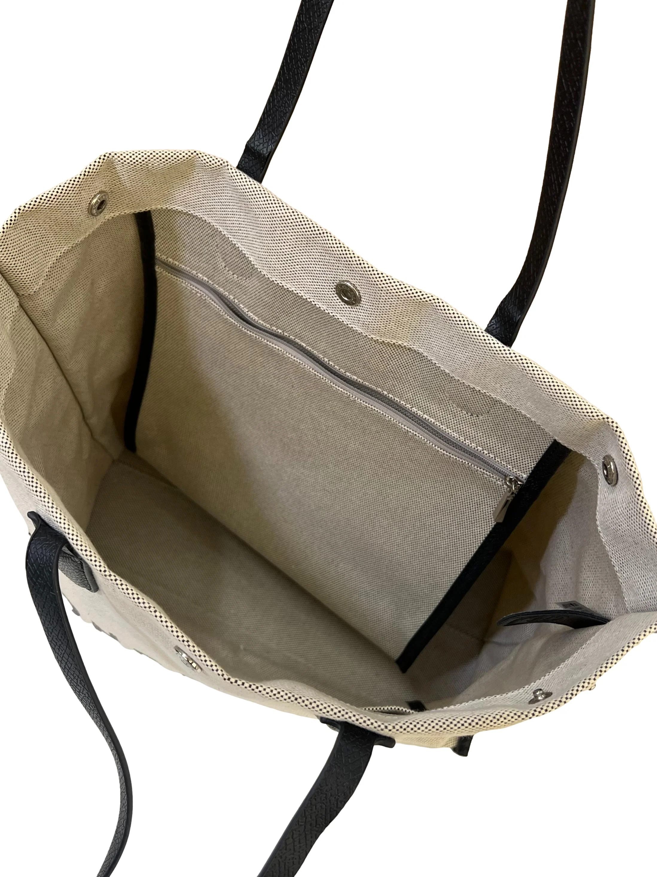 Beige Essential L Tote Bag - Image 3