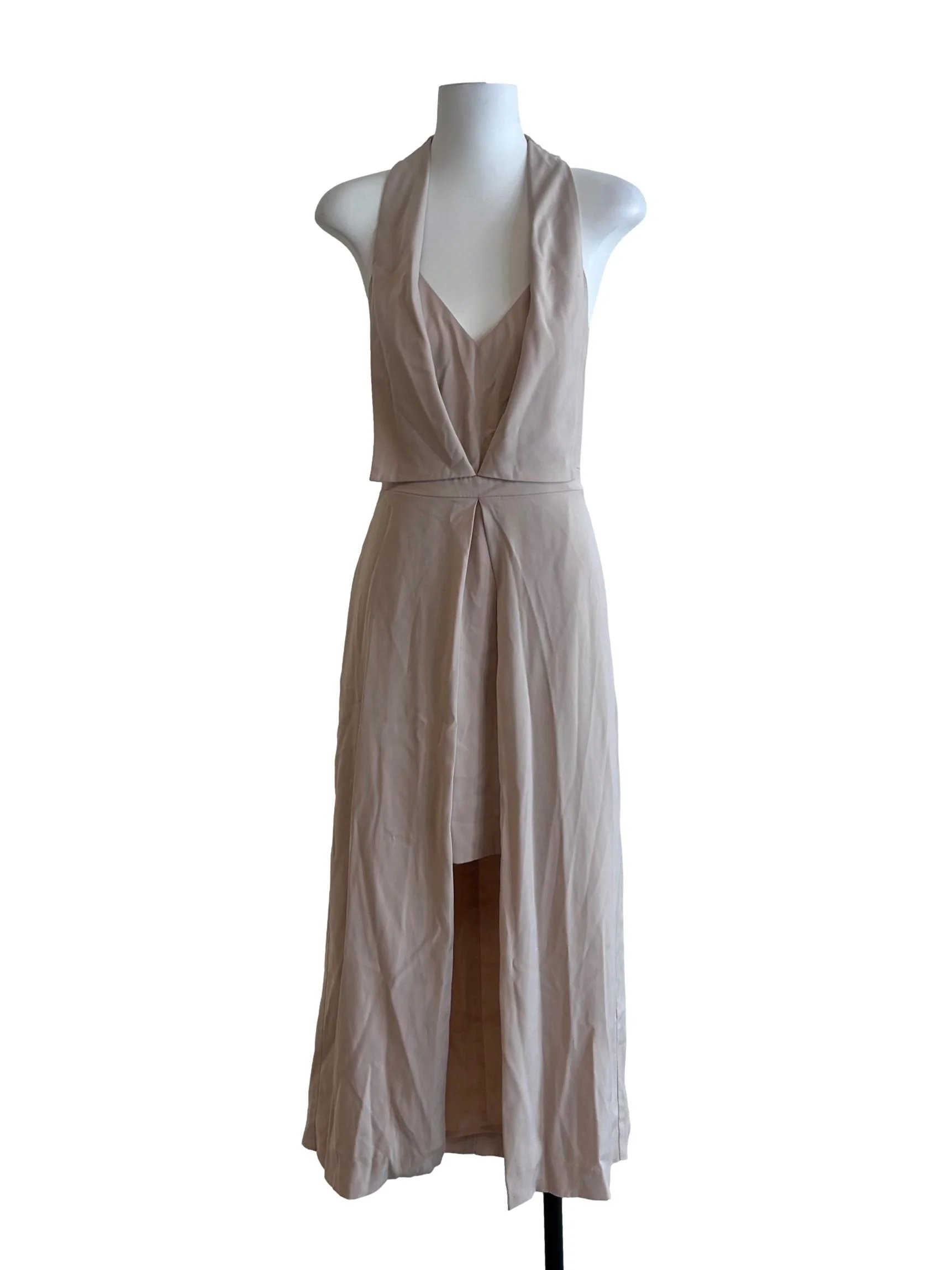 Beige Halter Dress