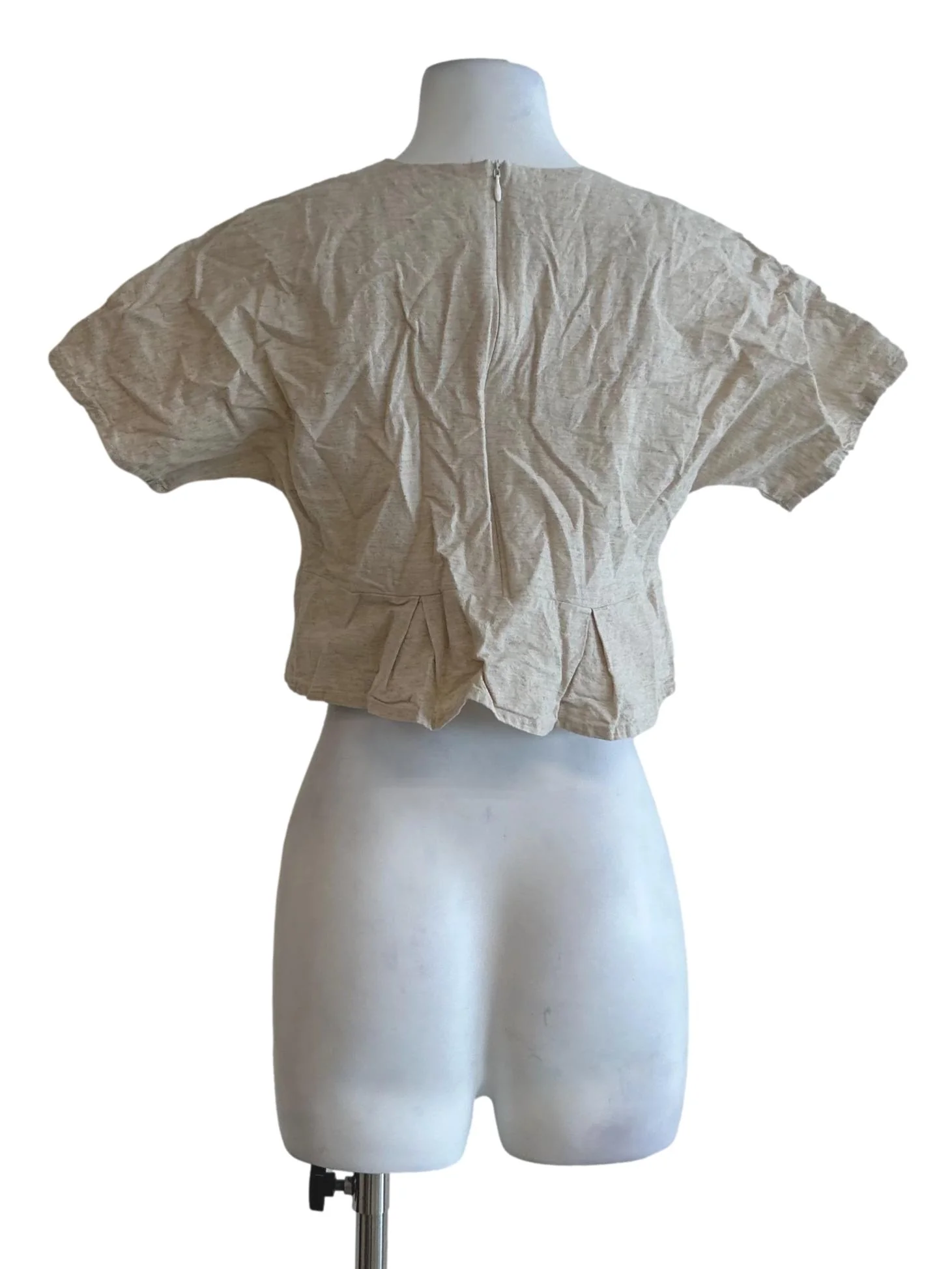 Beige Heather Cropped Top - Image 2