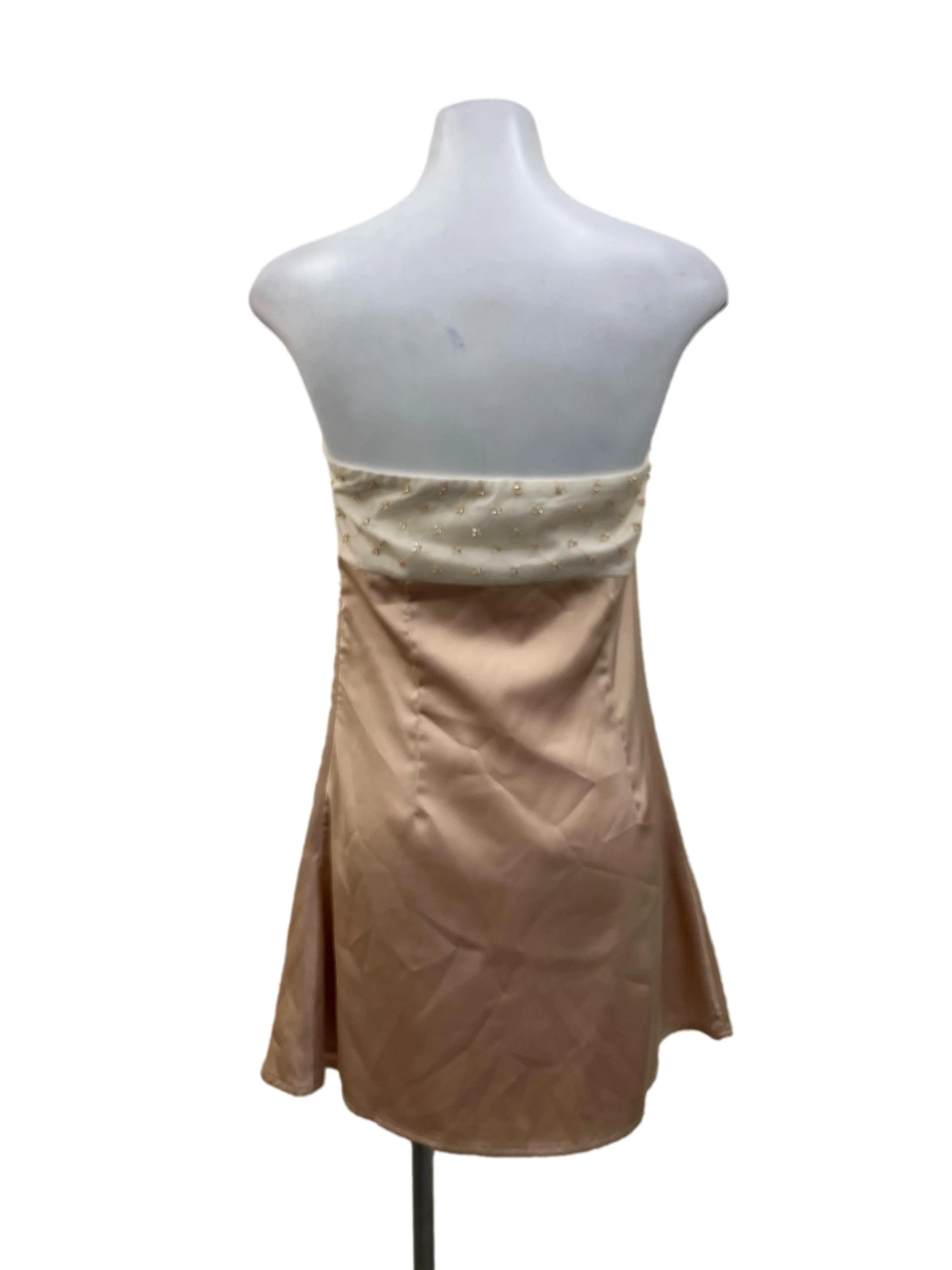 Beige Jeweled Tube Dress - Image 2