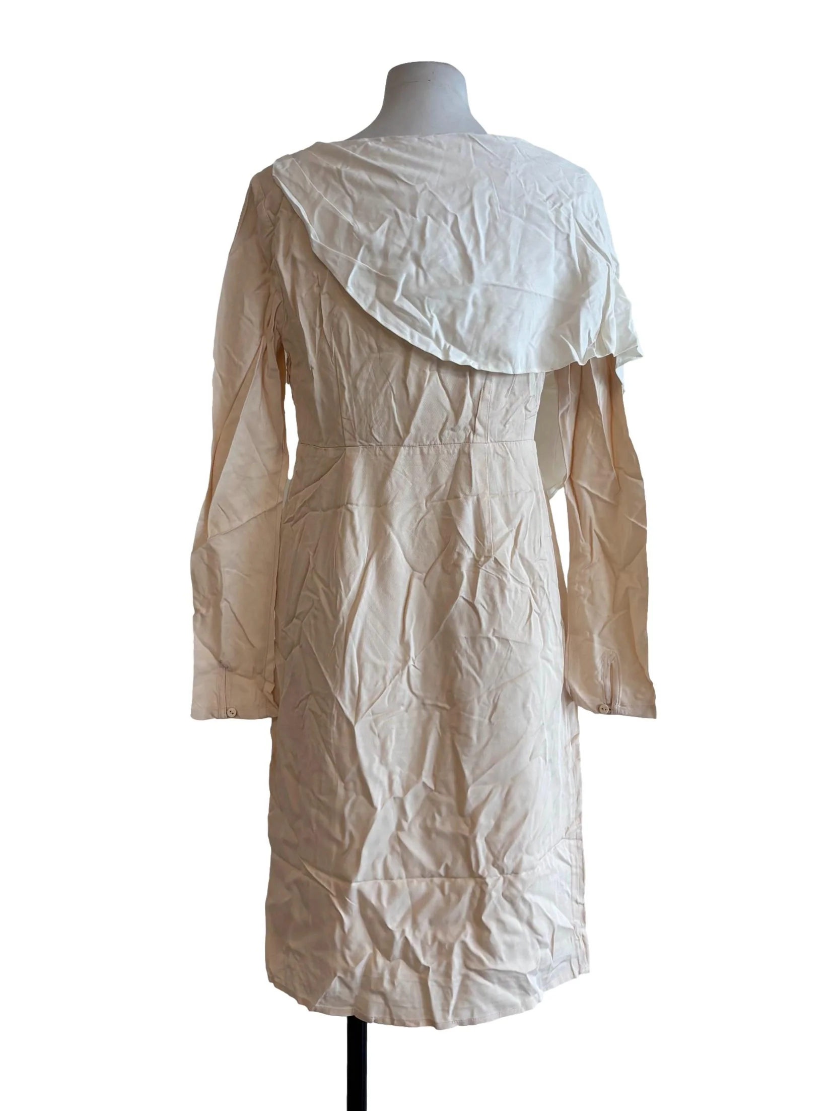Beige Long Sleeve Dress - Image 2