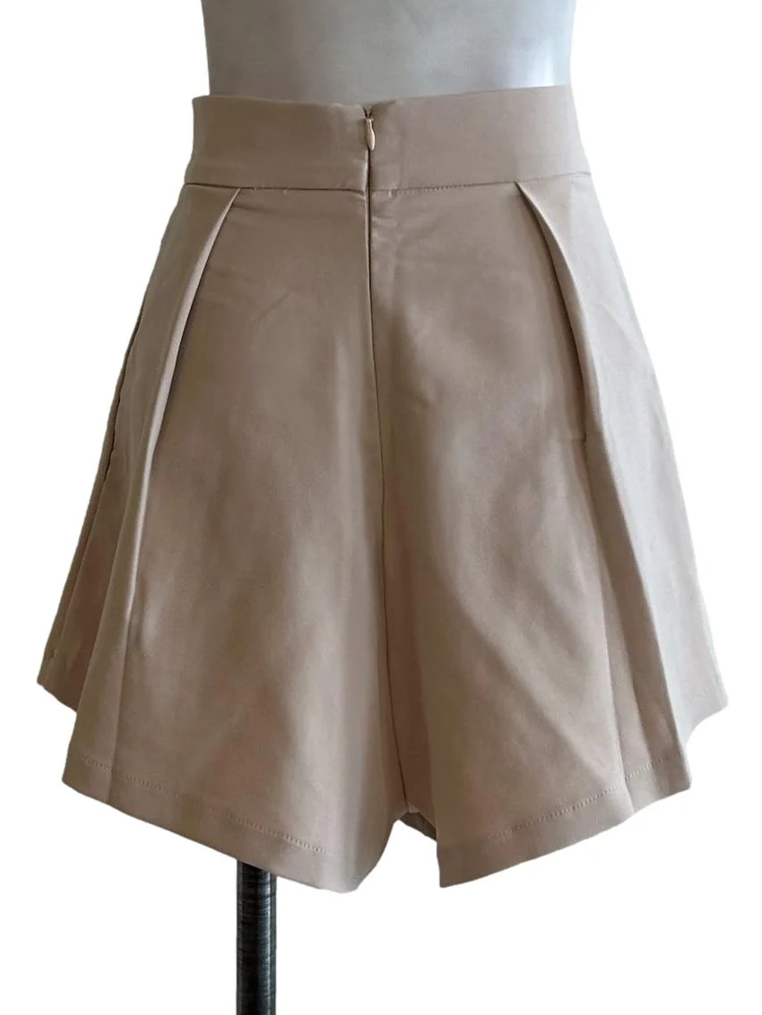 Beige Pleated Short - Image 2