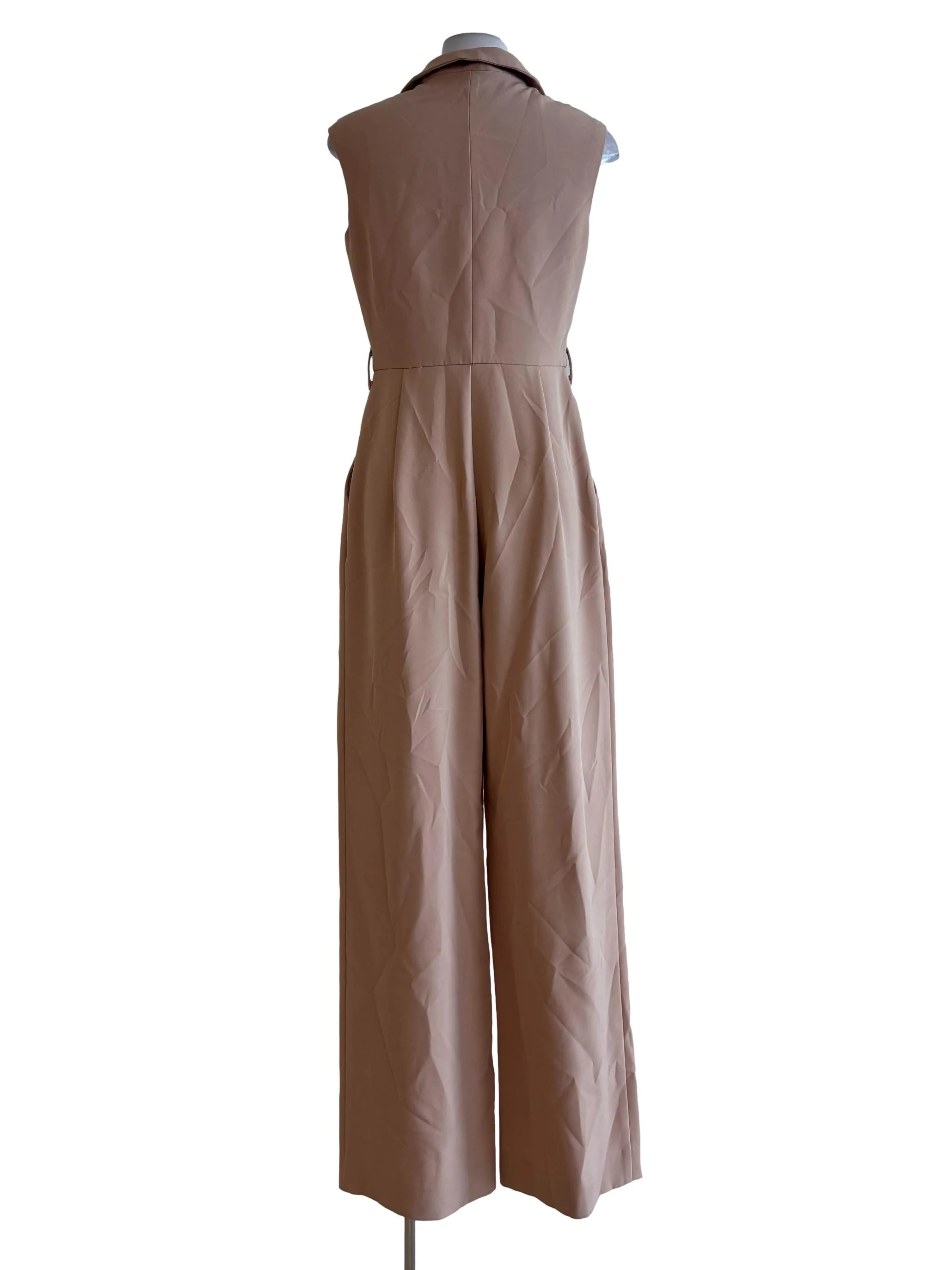 Beige Sleeveless Jumpsuit - Image 2