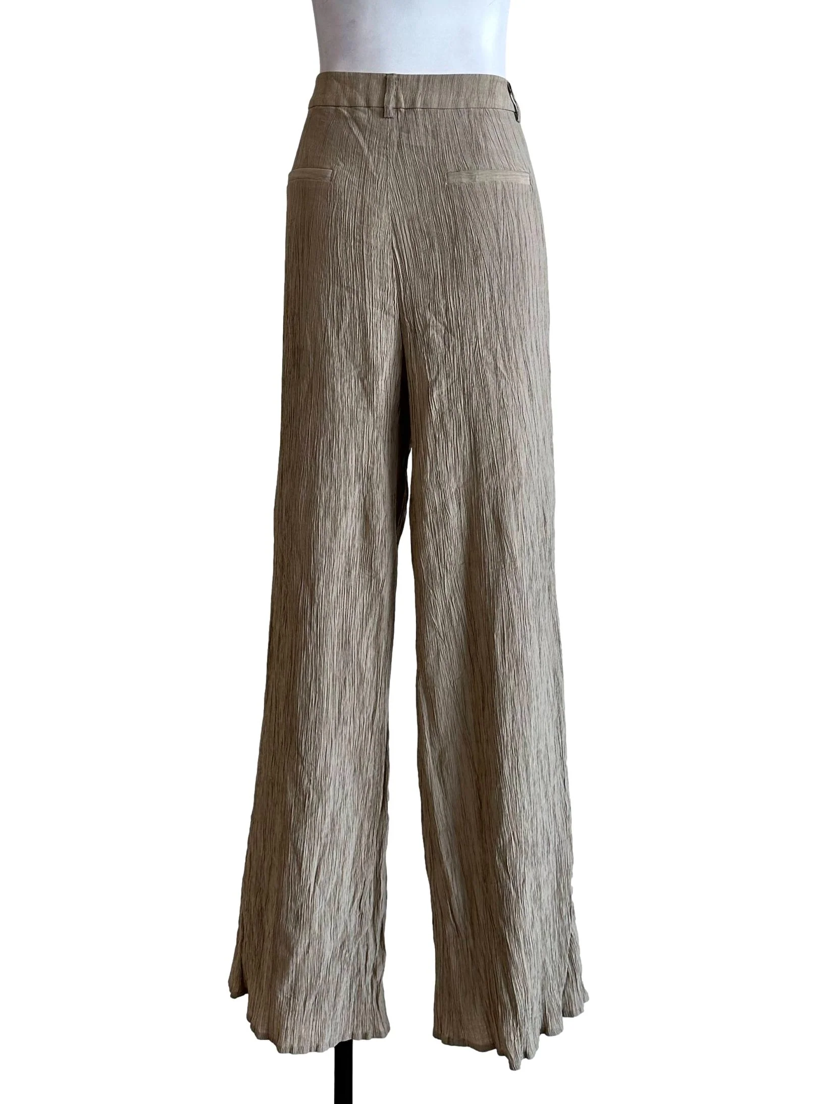 Beige Textured Pant - Image 2