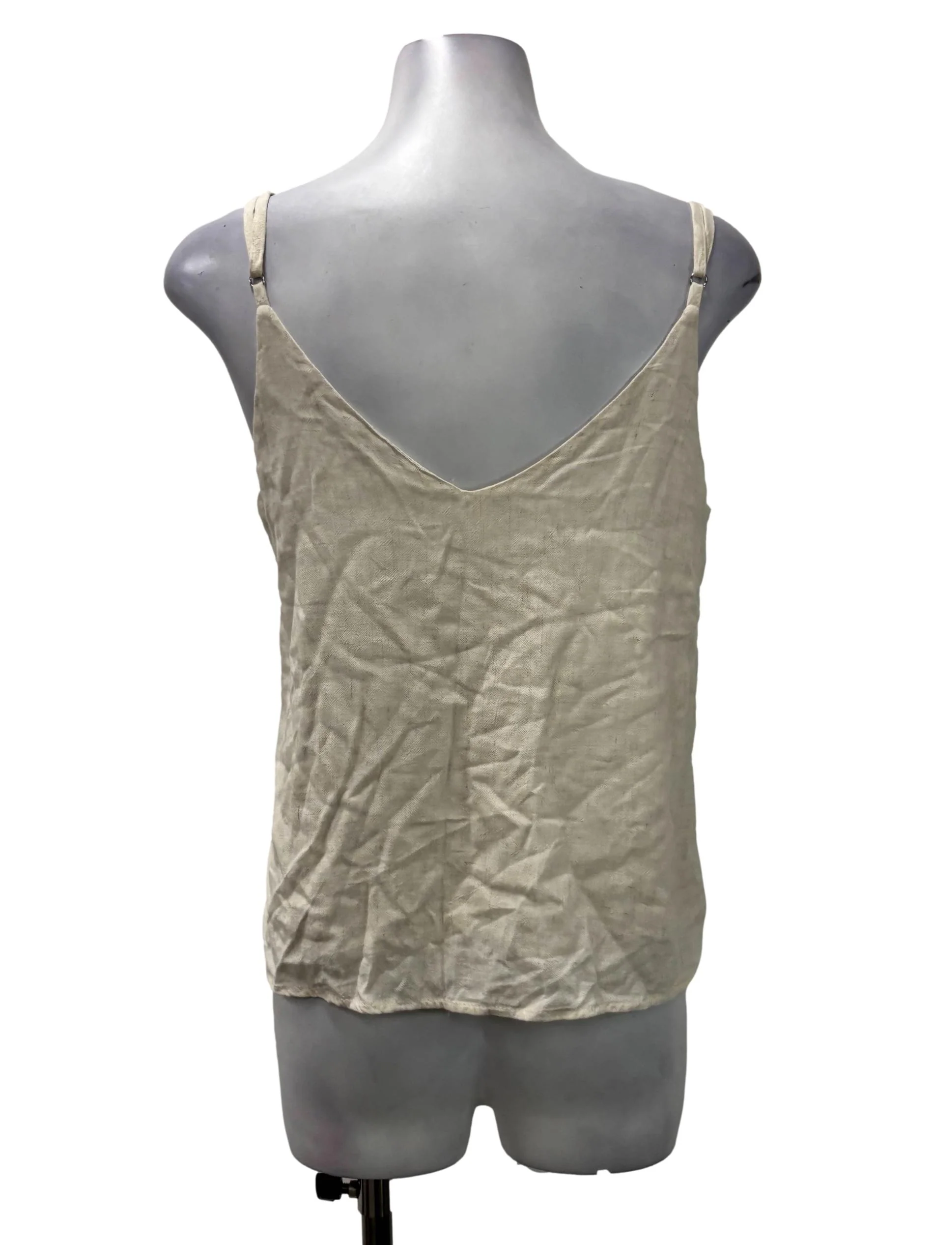 Beige V-Neck Button Down Cami - Image 2