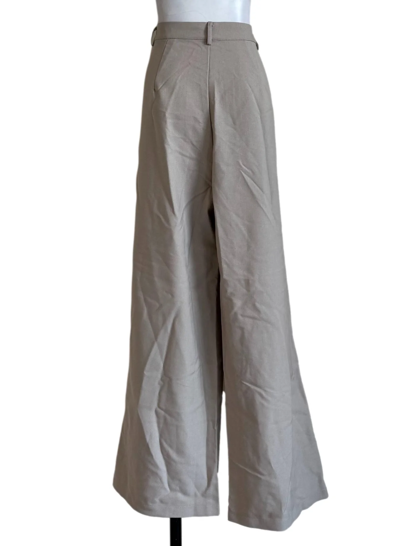 Beige Wide Leg Pants - Image 2