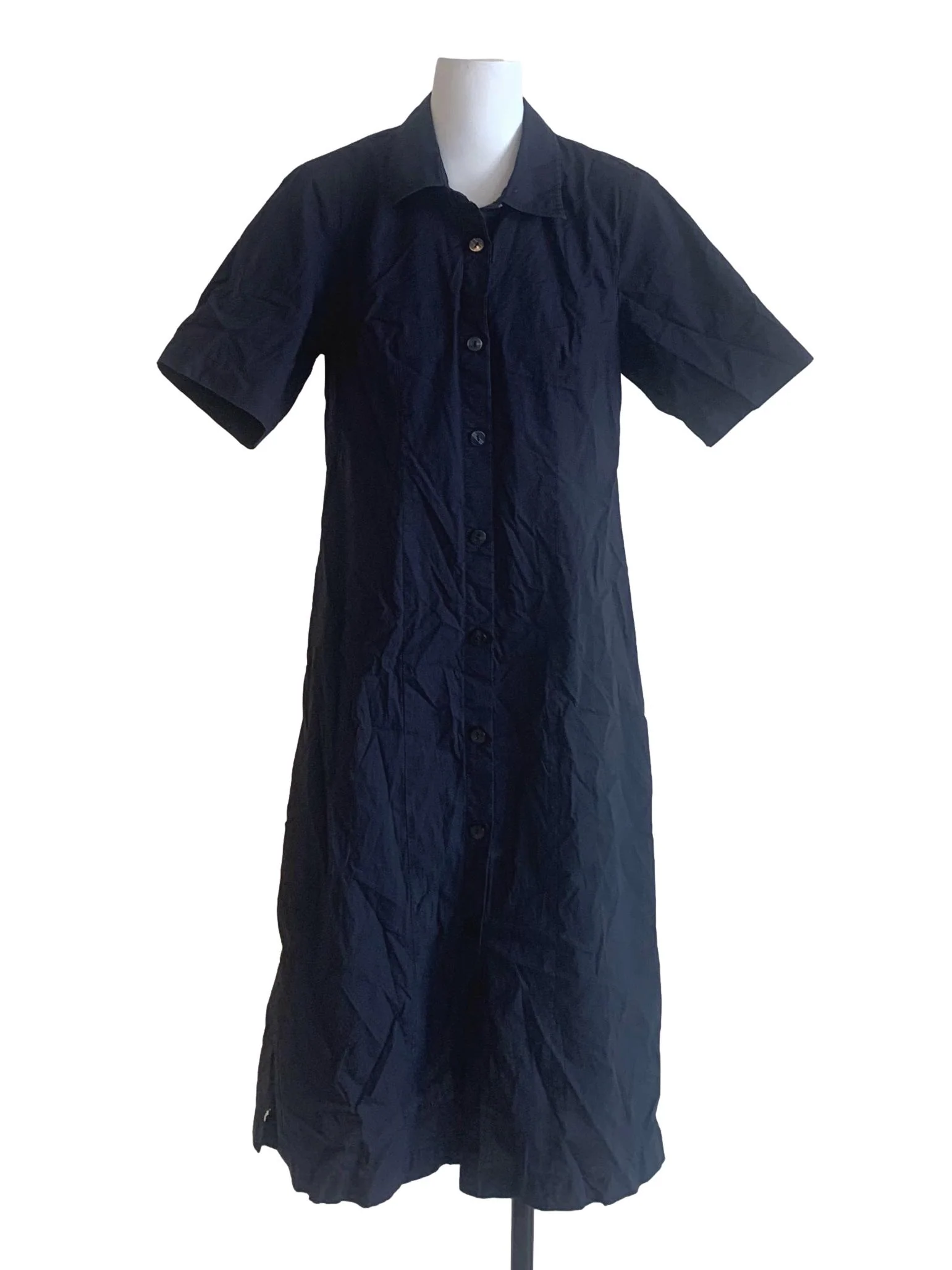 Berry Blue Collared Shirt Dress