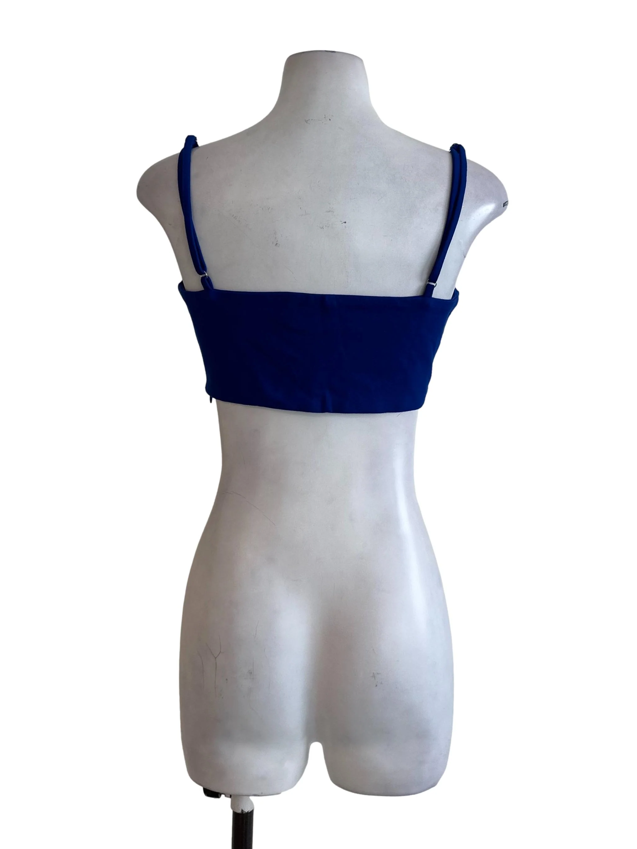 Berry Blue Square Neck Crop Top - Image 2