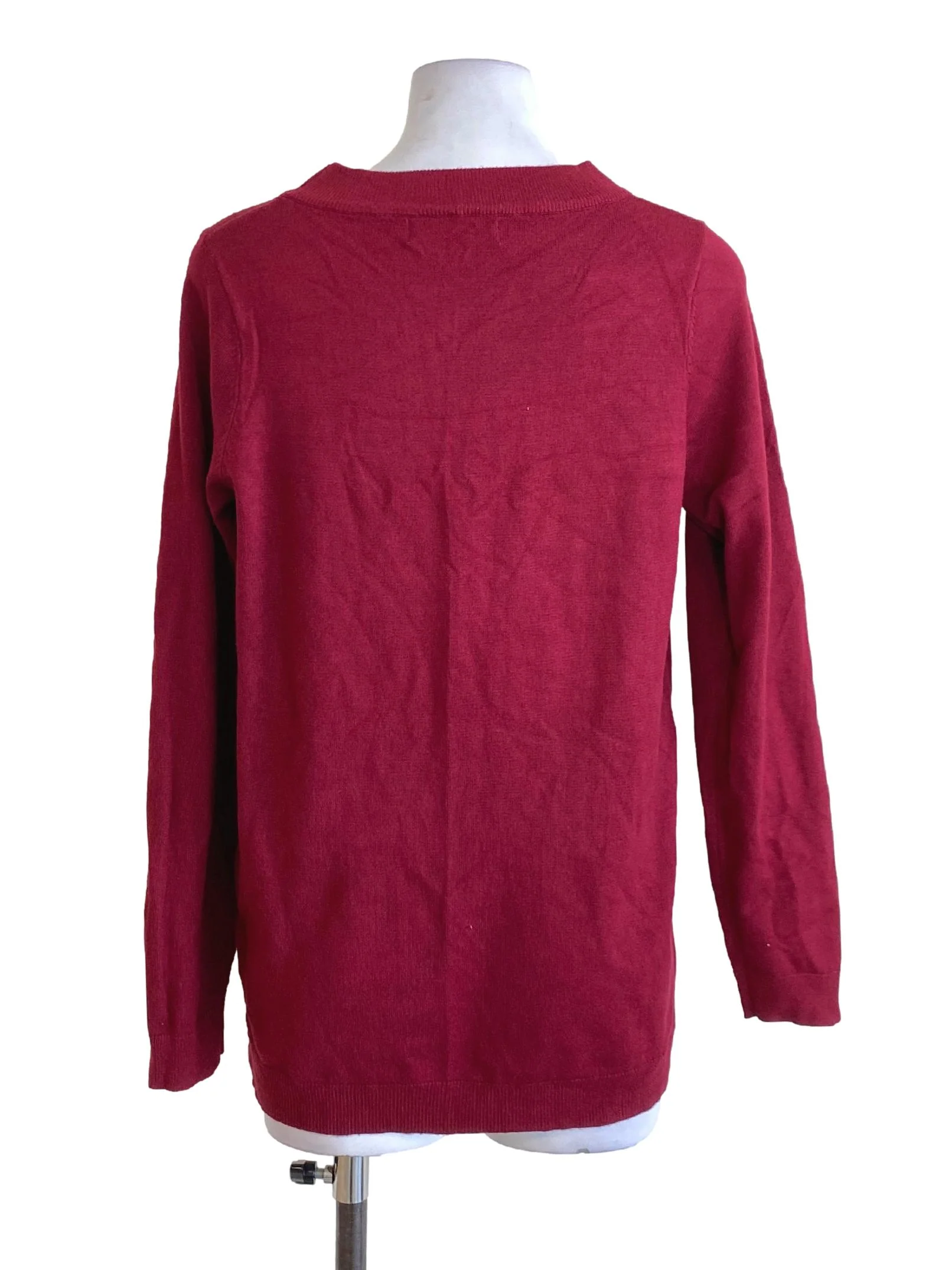 Berry Red Round Neck Bishop Sweatshirt - Image 2