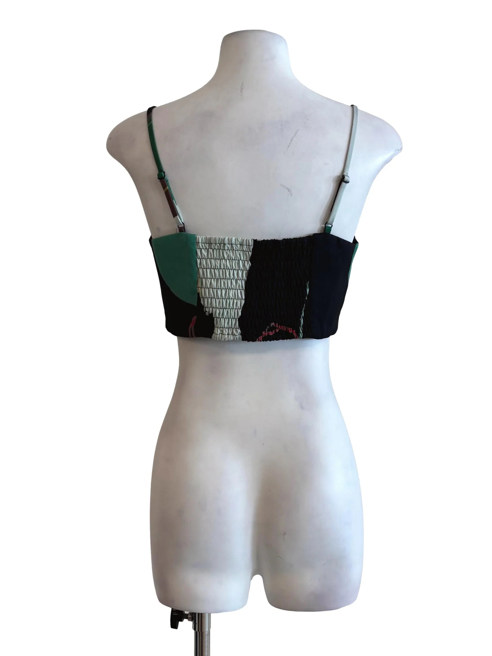 Black Abstract Cropped Camisole LB - Image 2