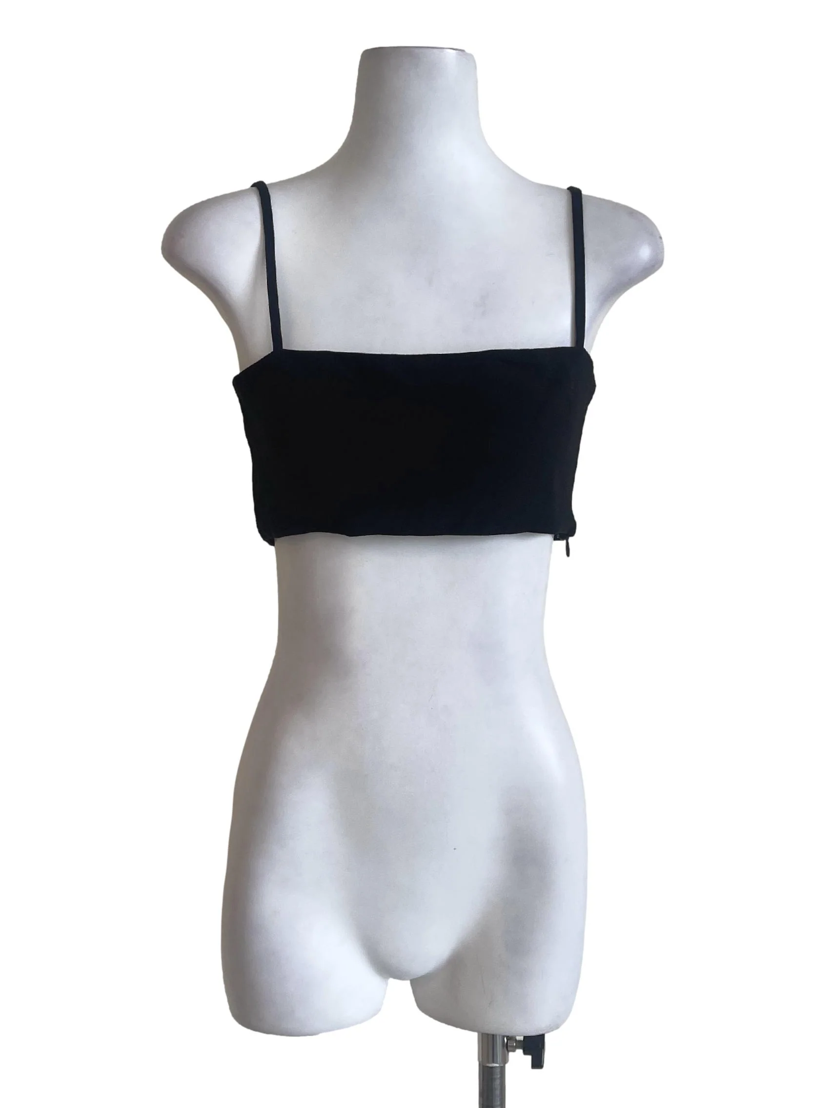 Black Adjustable Strap Top YHF