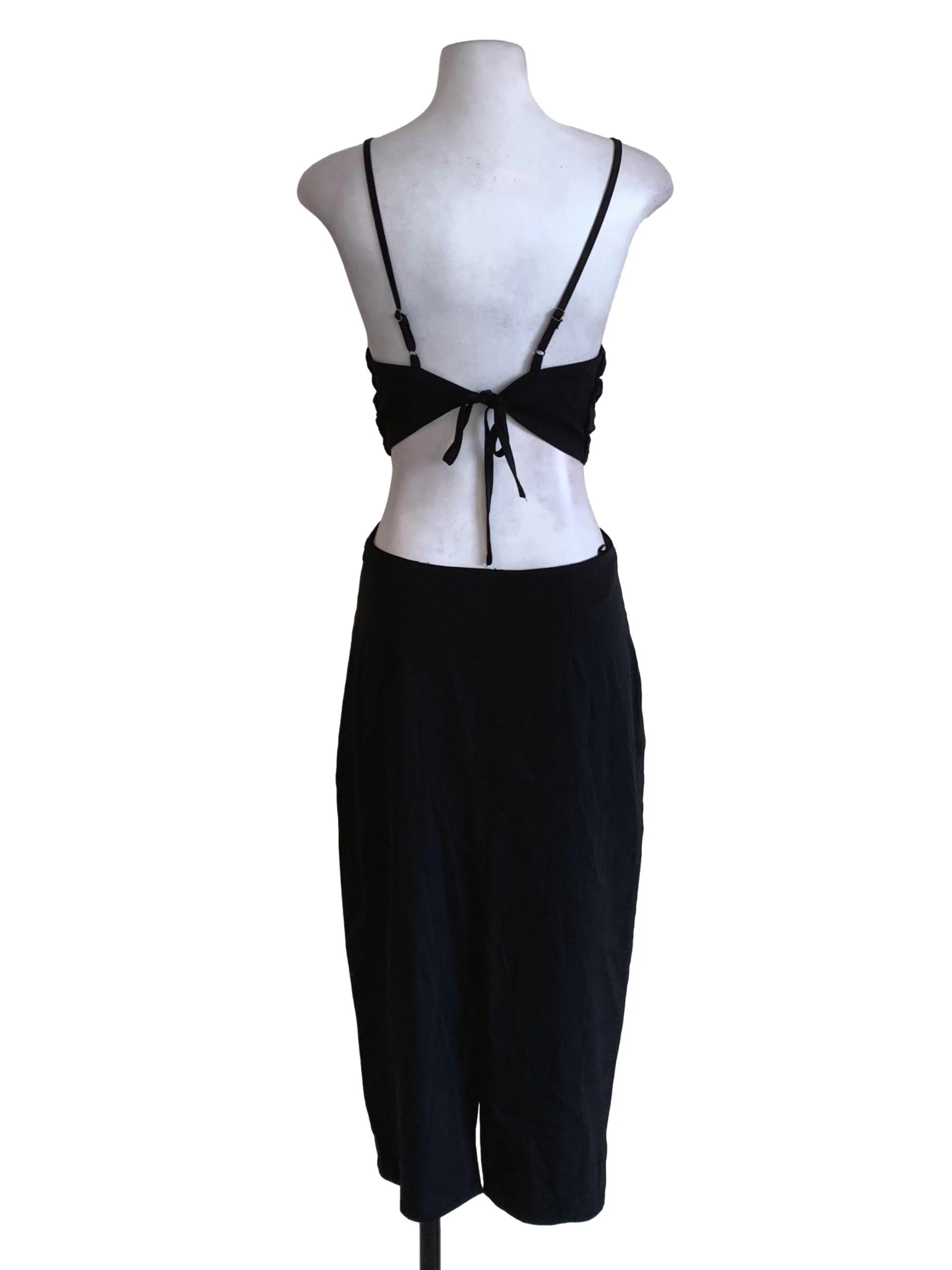 Black Adjustable Strap Sheath Dress - Image 2