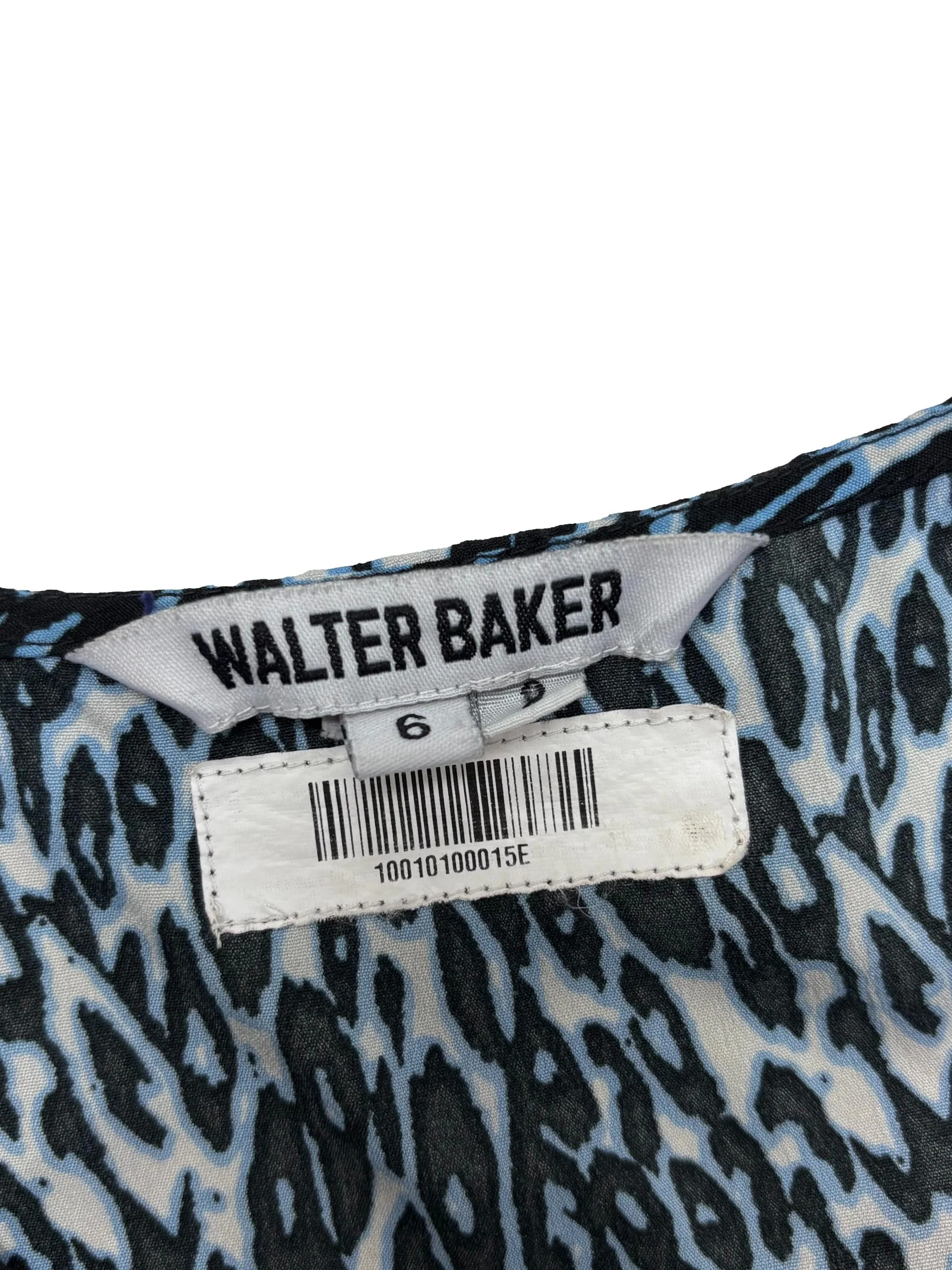 Black And Blue Leopard Print Dress - Image 3