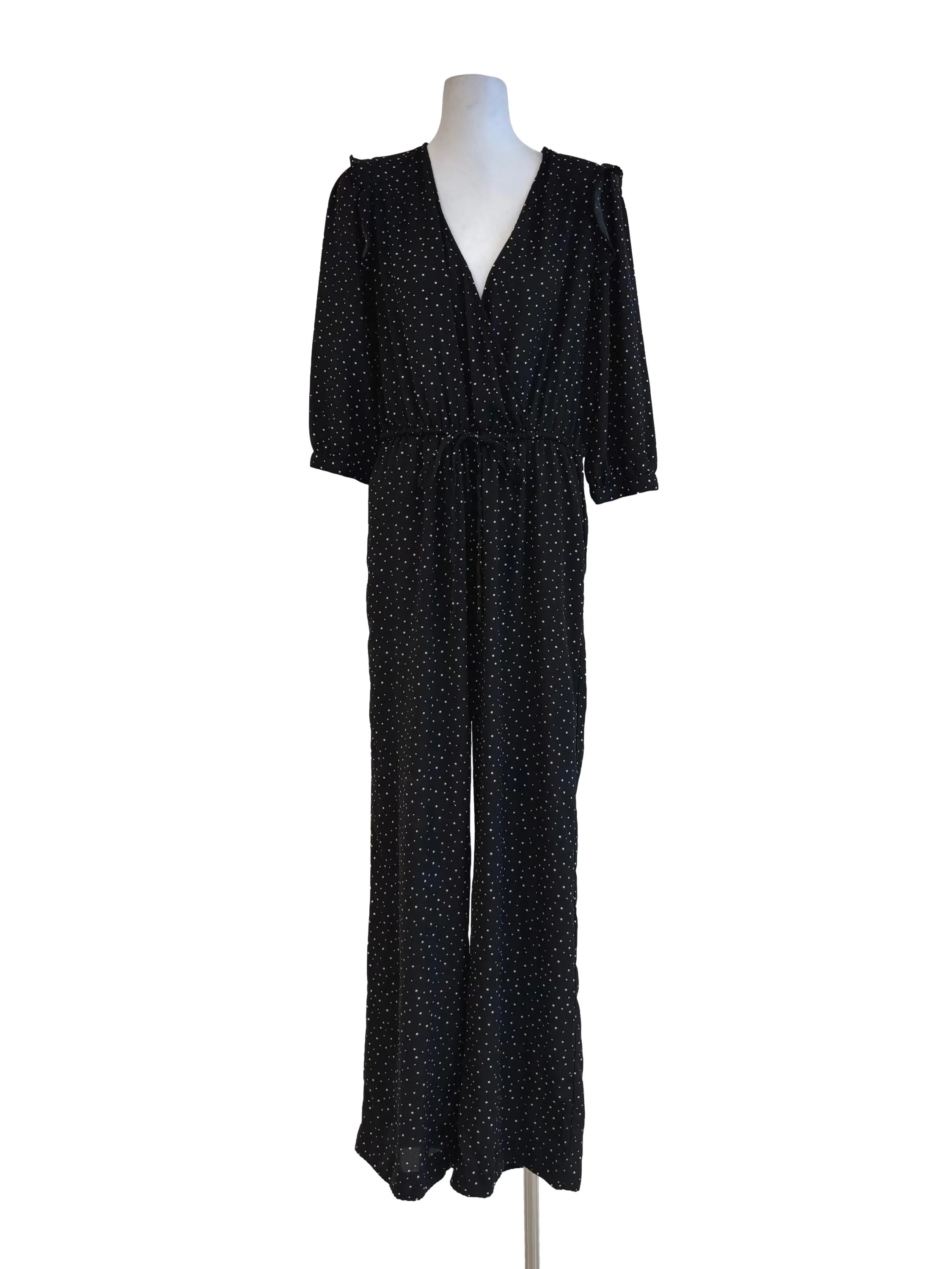 Black And White Polka Dot Jumpsuit