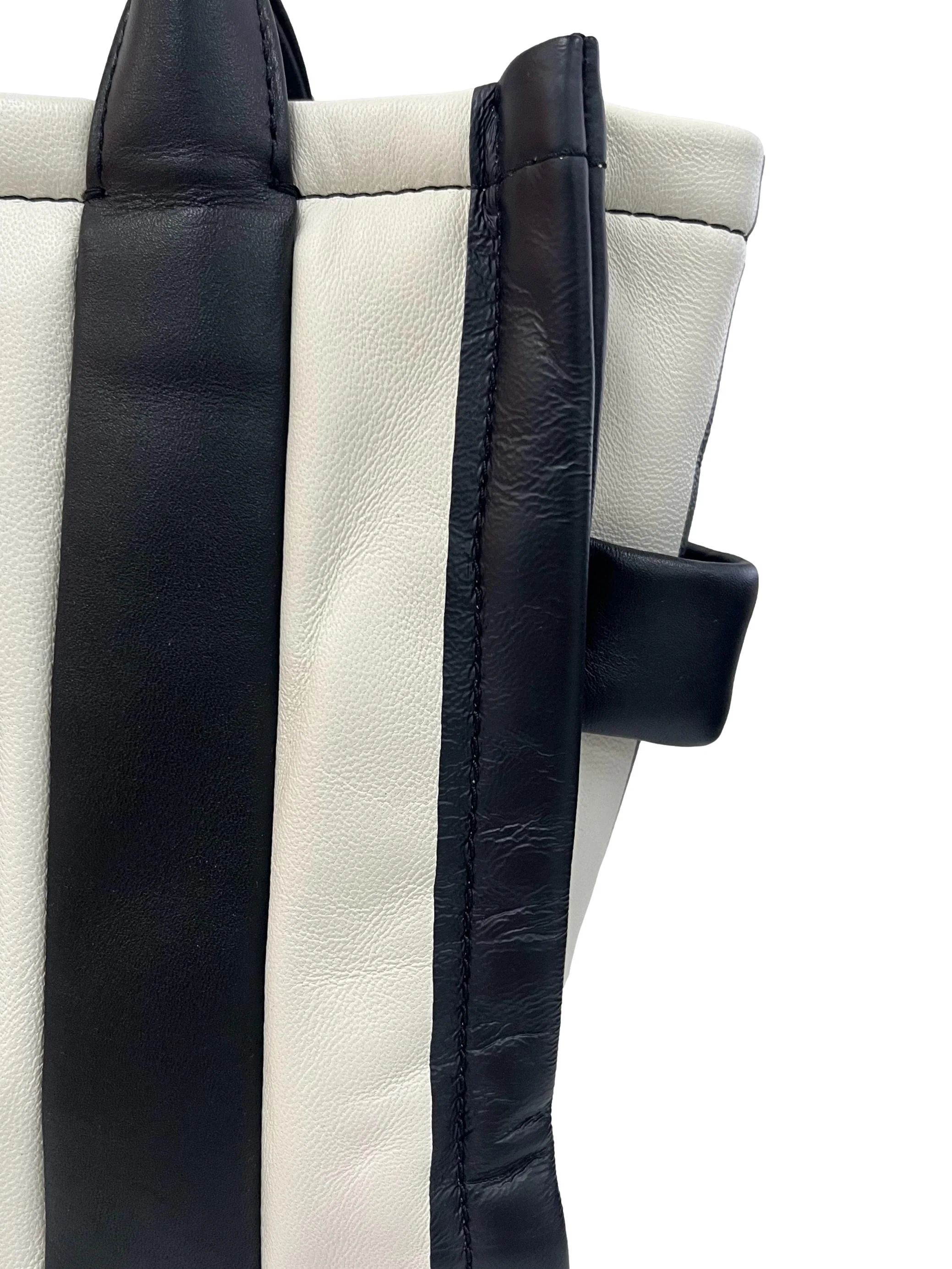 Black And White The Striped Small Tote Bag CSN - Image 3