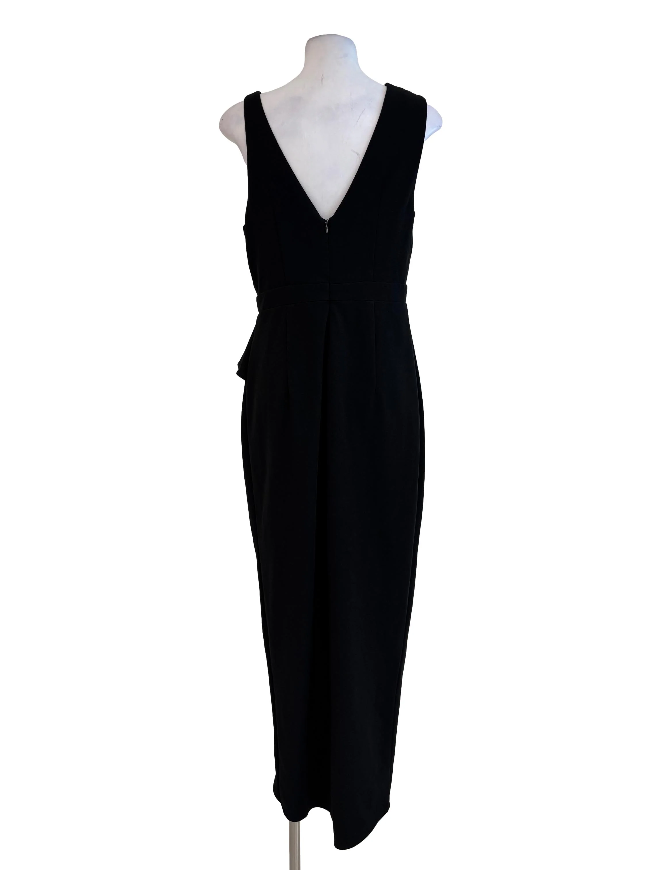 Black Asymmetrical Ruffle Dress - Image 2