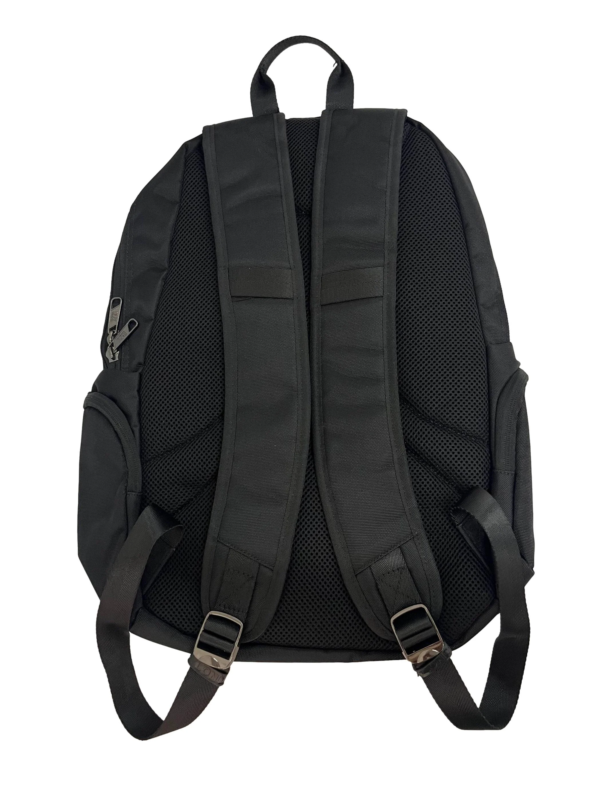 Black Backpack With Buckle Details - Image 2