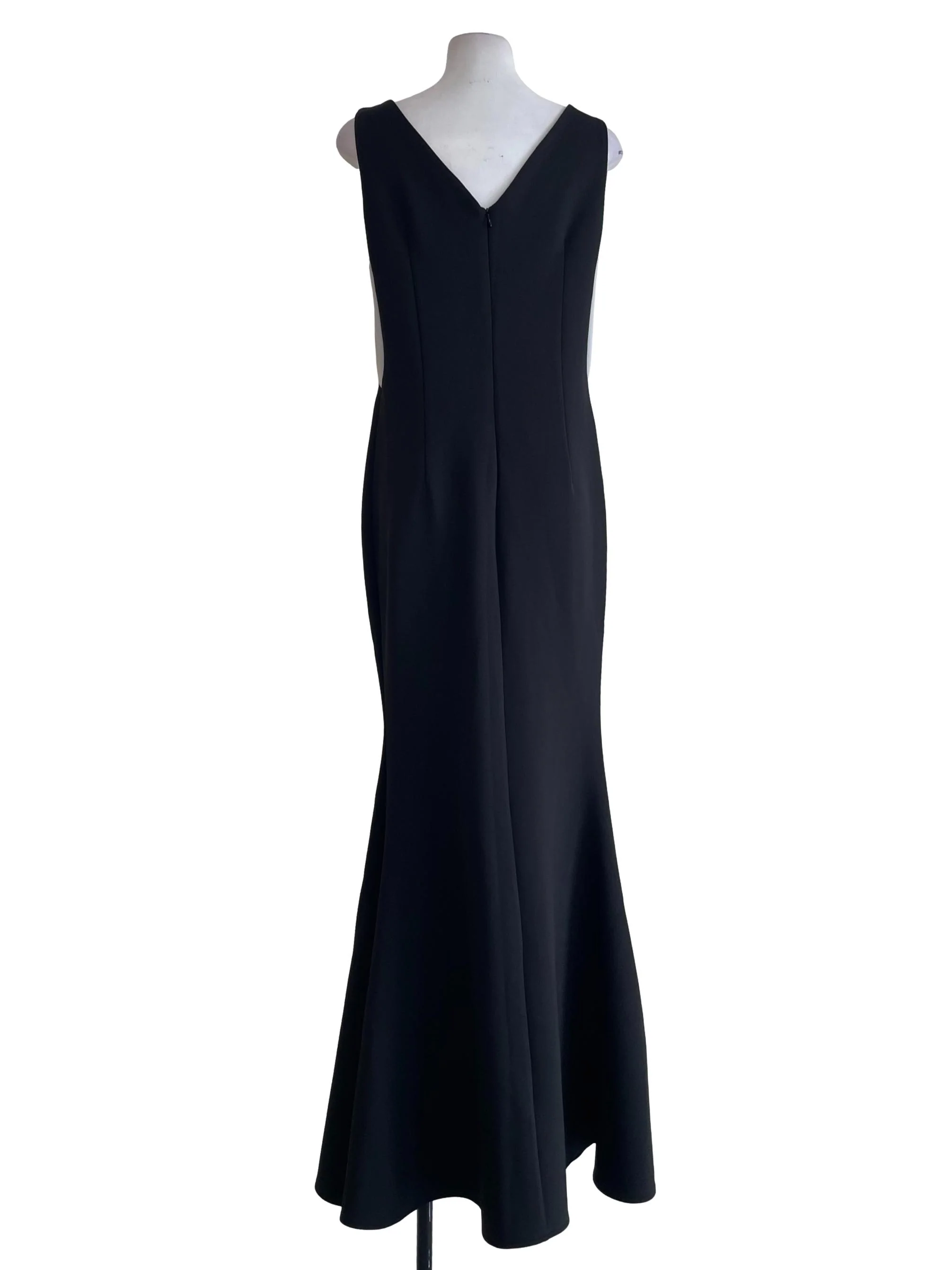 Black Grey Boat Neck Dress - Image 2
