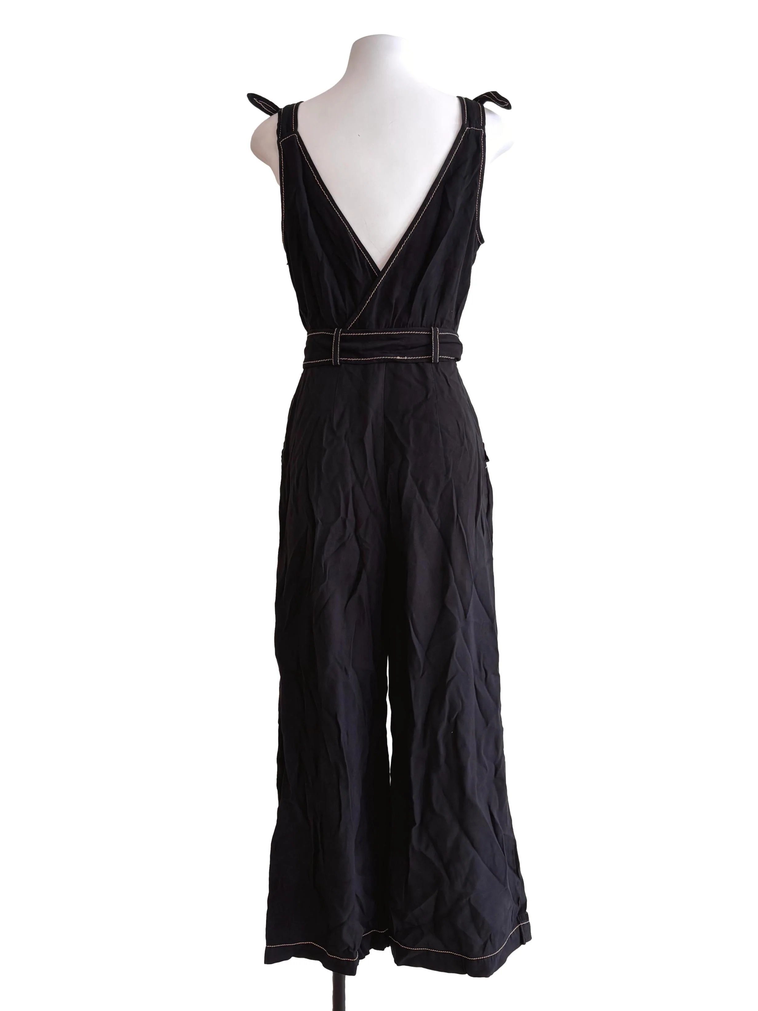 Black Buckled Empire Jumpsuit - Image 2