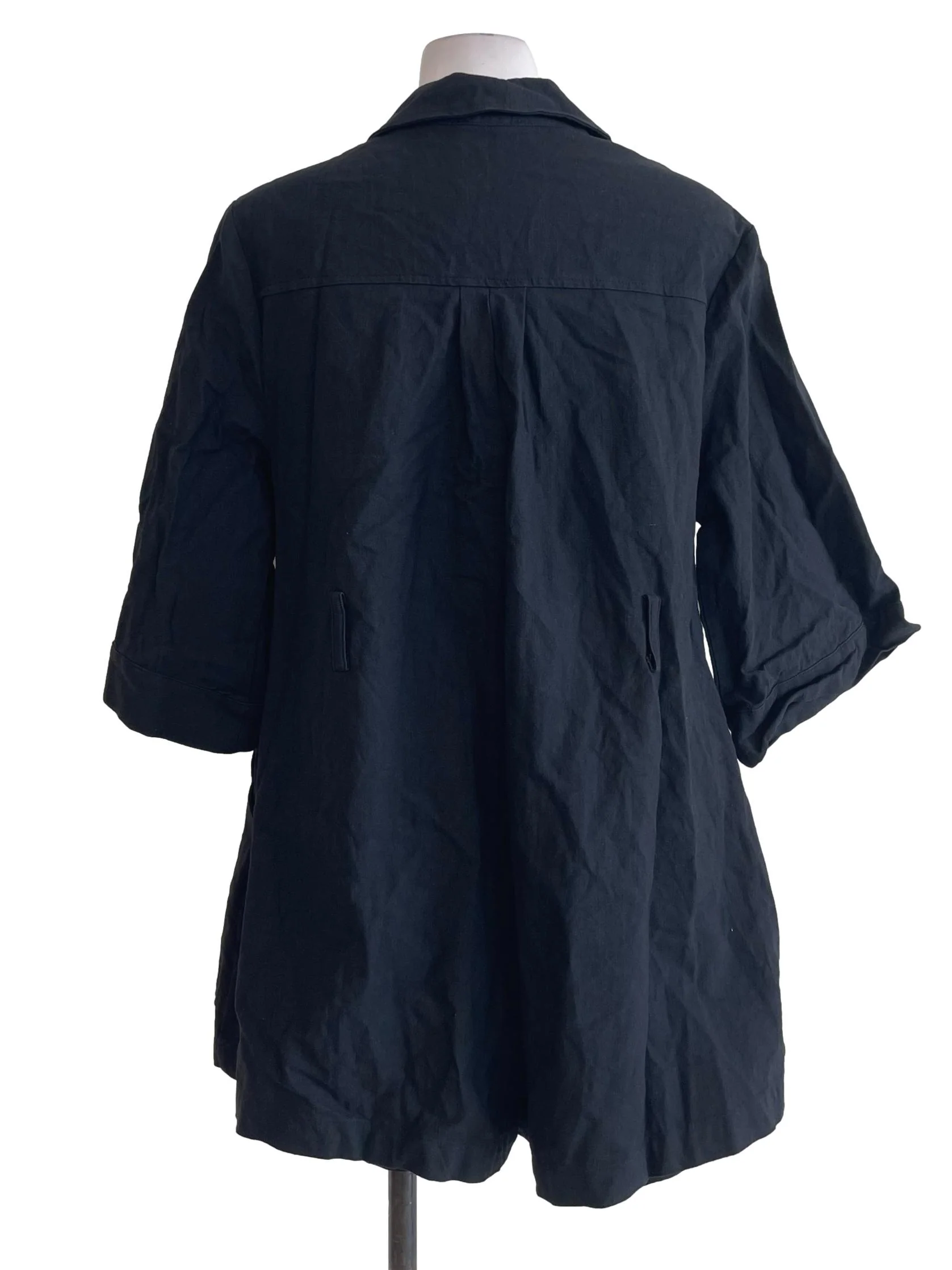 Black Button Up Collared Rompers - Image 2