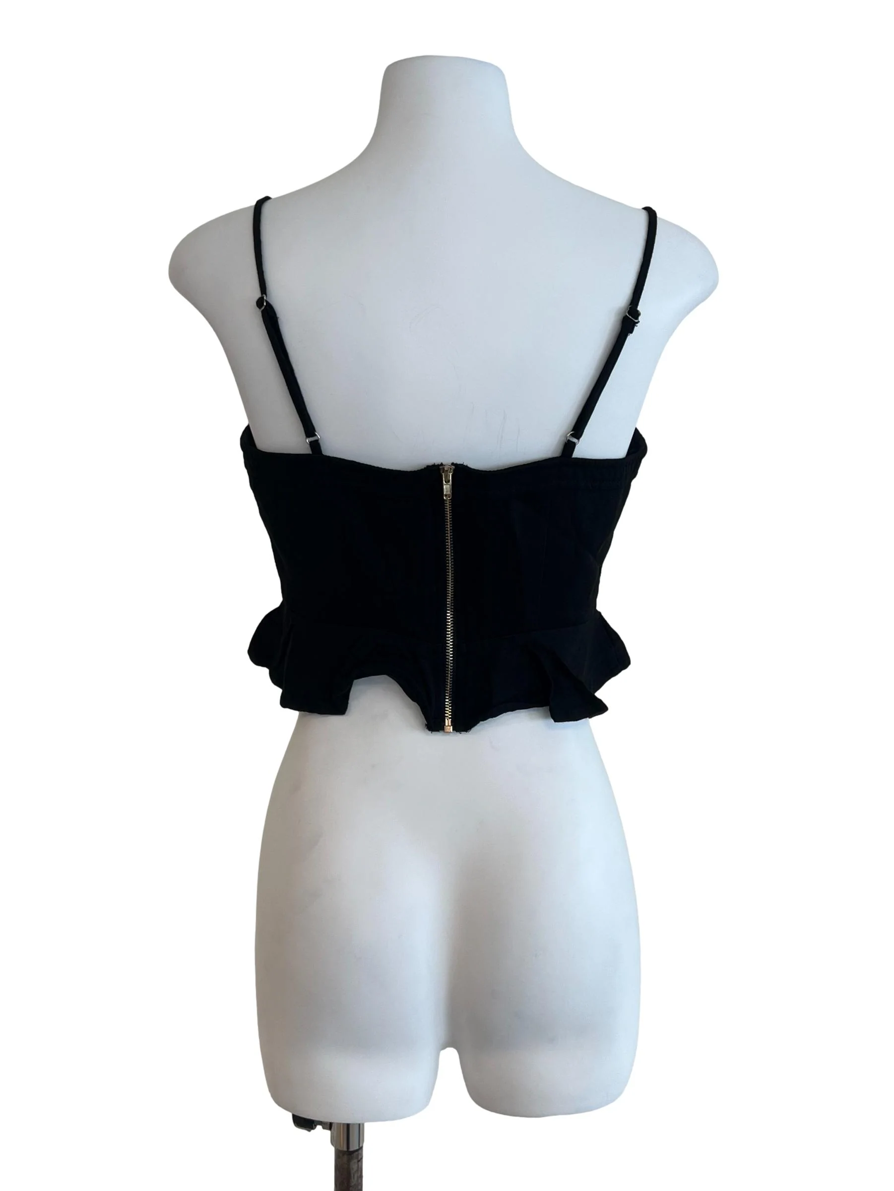 Black Buttoned Crop - Image 2