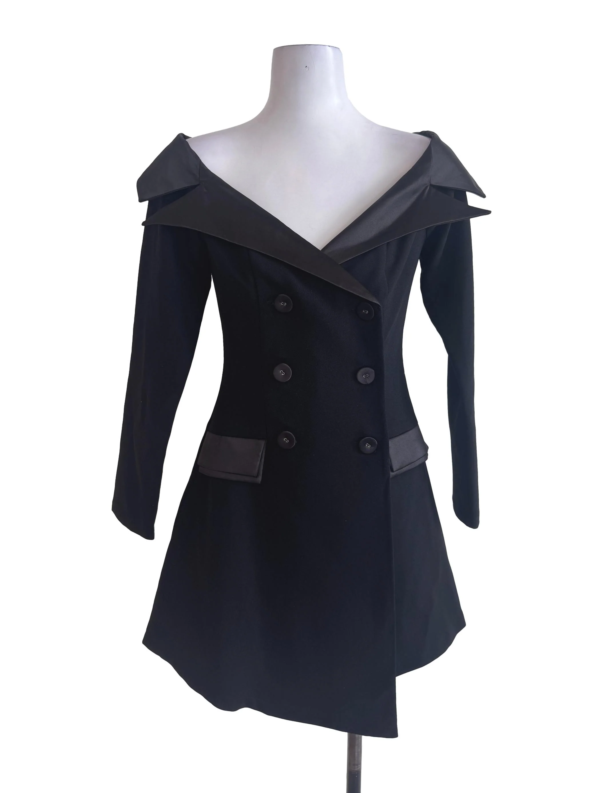 Black Buttoned Dress