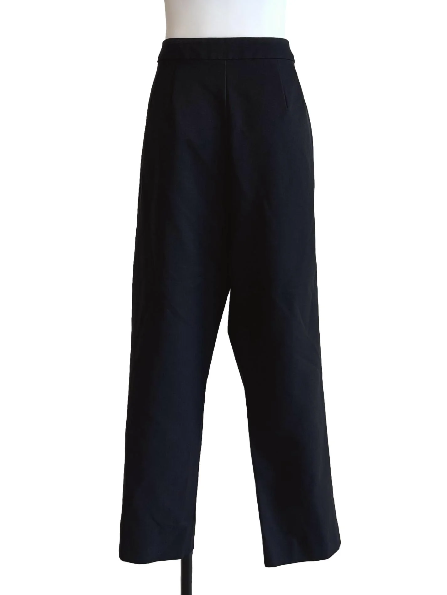 Black Buttoned Straight Pants - Image 2