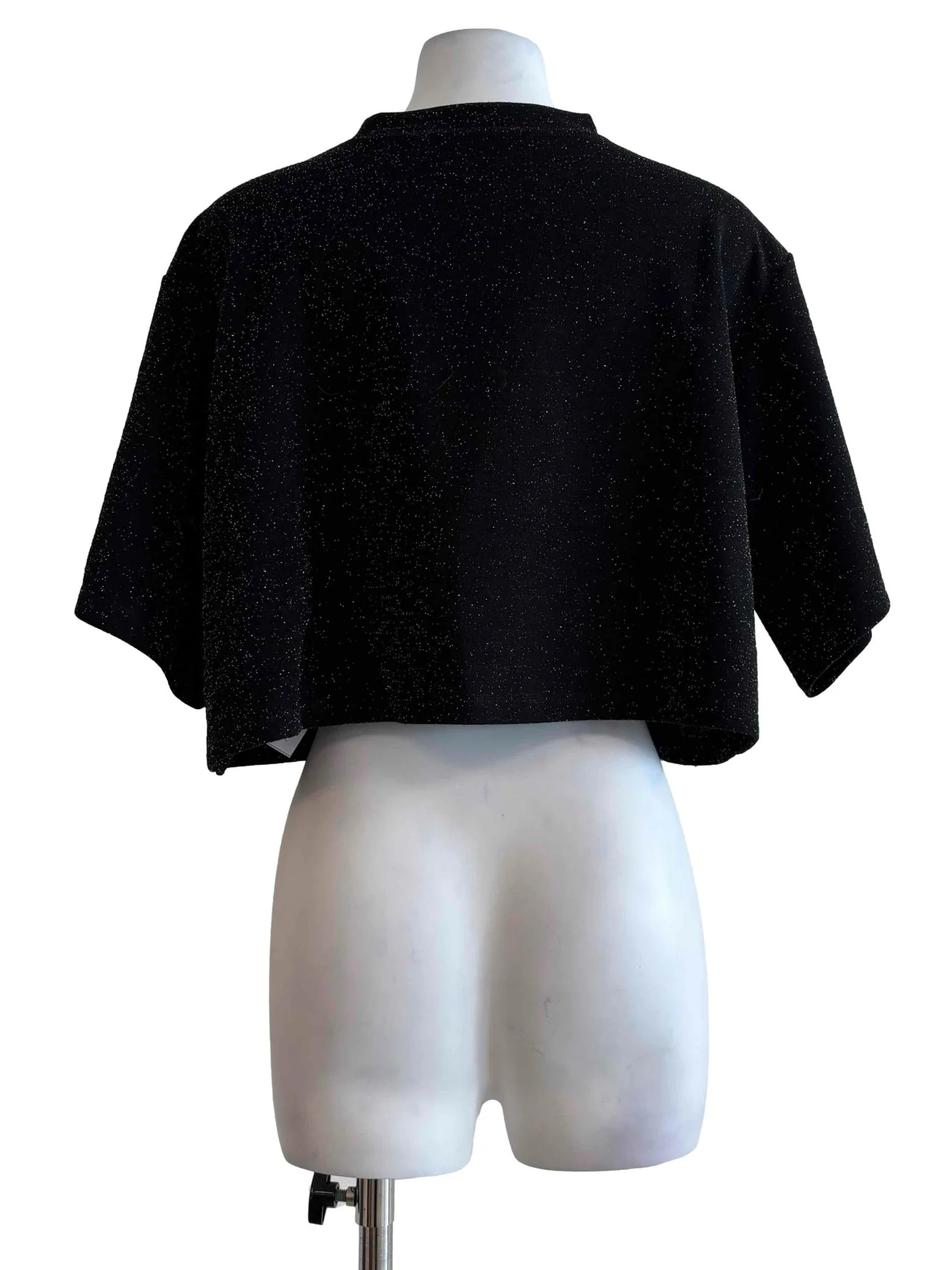 Black Choker Neck Glitter Top - Image 2